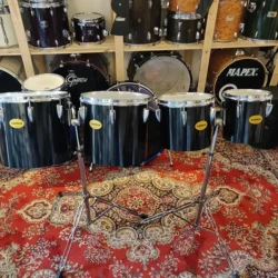 Capelle Toms de Concert 8&Prime; 10&Prime; 13&Prime; 14&Prime; + 2 pieds + Flight Case Vintage 90&rsquo;s
