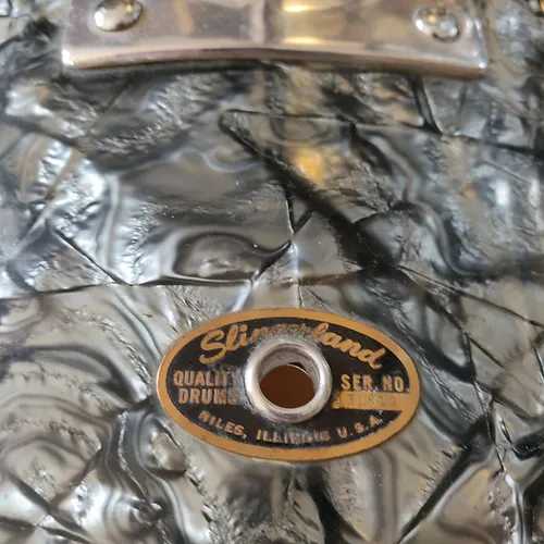 Slingerland Gene Krupa Deluxe Outfit 20"x14" 13"x9" 16"x16" Black Diamond Pearl - Image 11