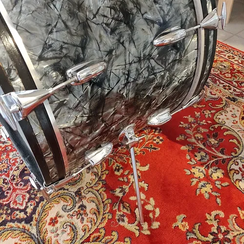 Slingerland Gene Krupa Deluxe Outfit 20"x14" 13"x9" 16"x16" Black Diamond Pearl - Image 6