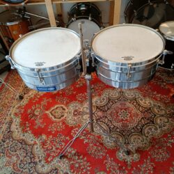 Supercussion Timbales 14&Prime; & 15&Prime; + pied et support cloches Vintage 70&rsquo;s, 80&rsquo;s