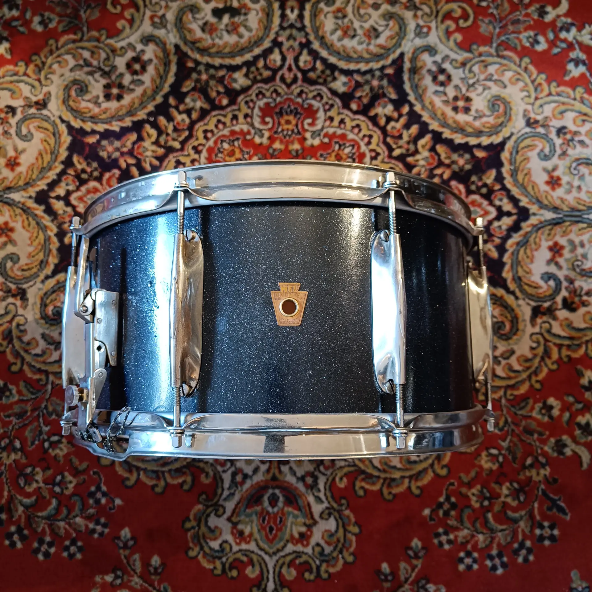 WFL Paramount President Vintage 1939-1941 14"x7" Black Sparkle