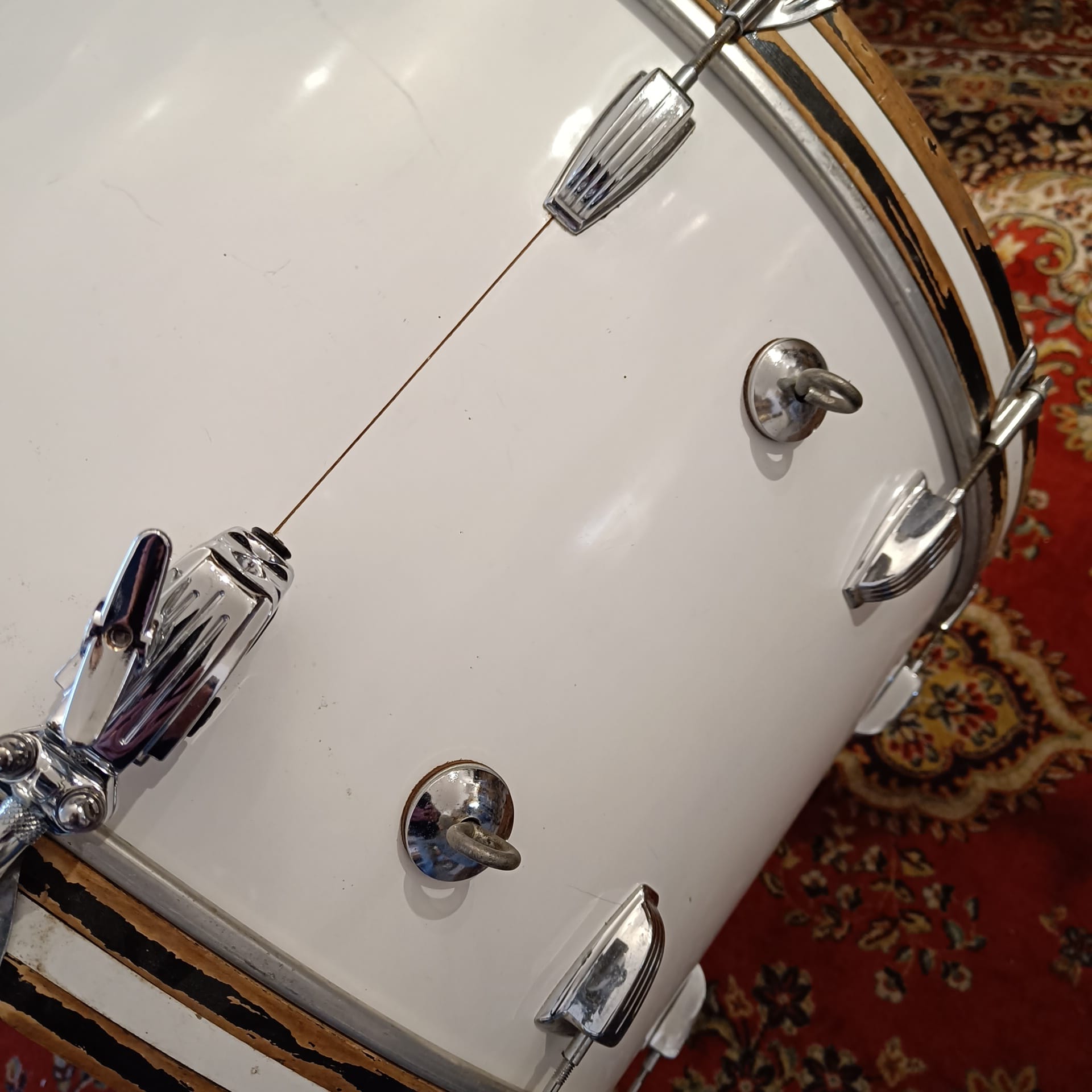 Ludwig Grosse Caisse 26"x14" B&0 White Cortex Parade Vintage – Image 10