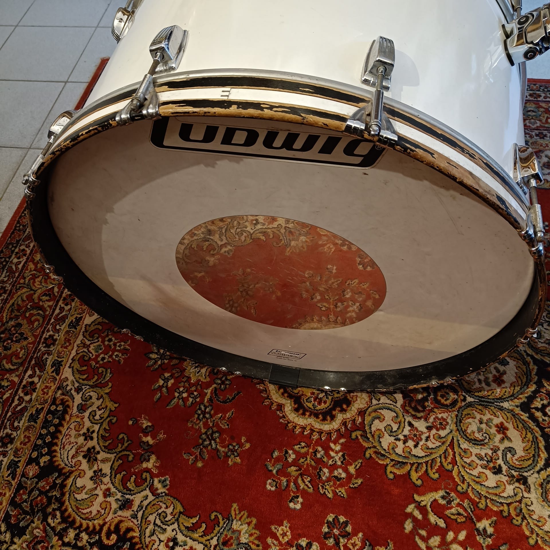 Ludwig Grosse Caisse 26"x14" B&0 White Cortex Parade Vintage – Image 6