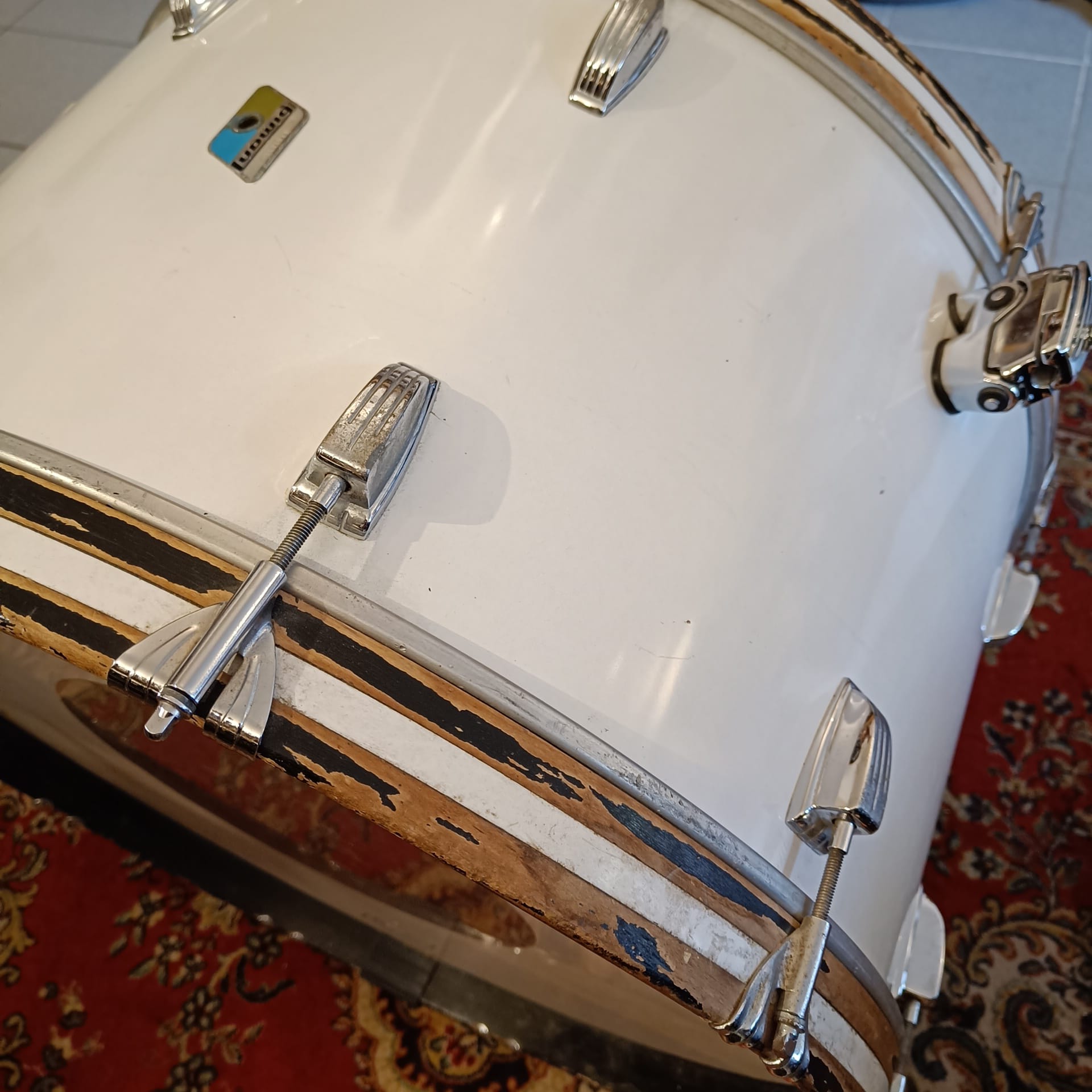 Ludwig Grosse Caisse 26"x14" B&0 White Cortex Parade Vintage – Image 7