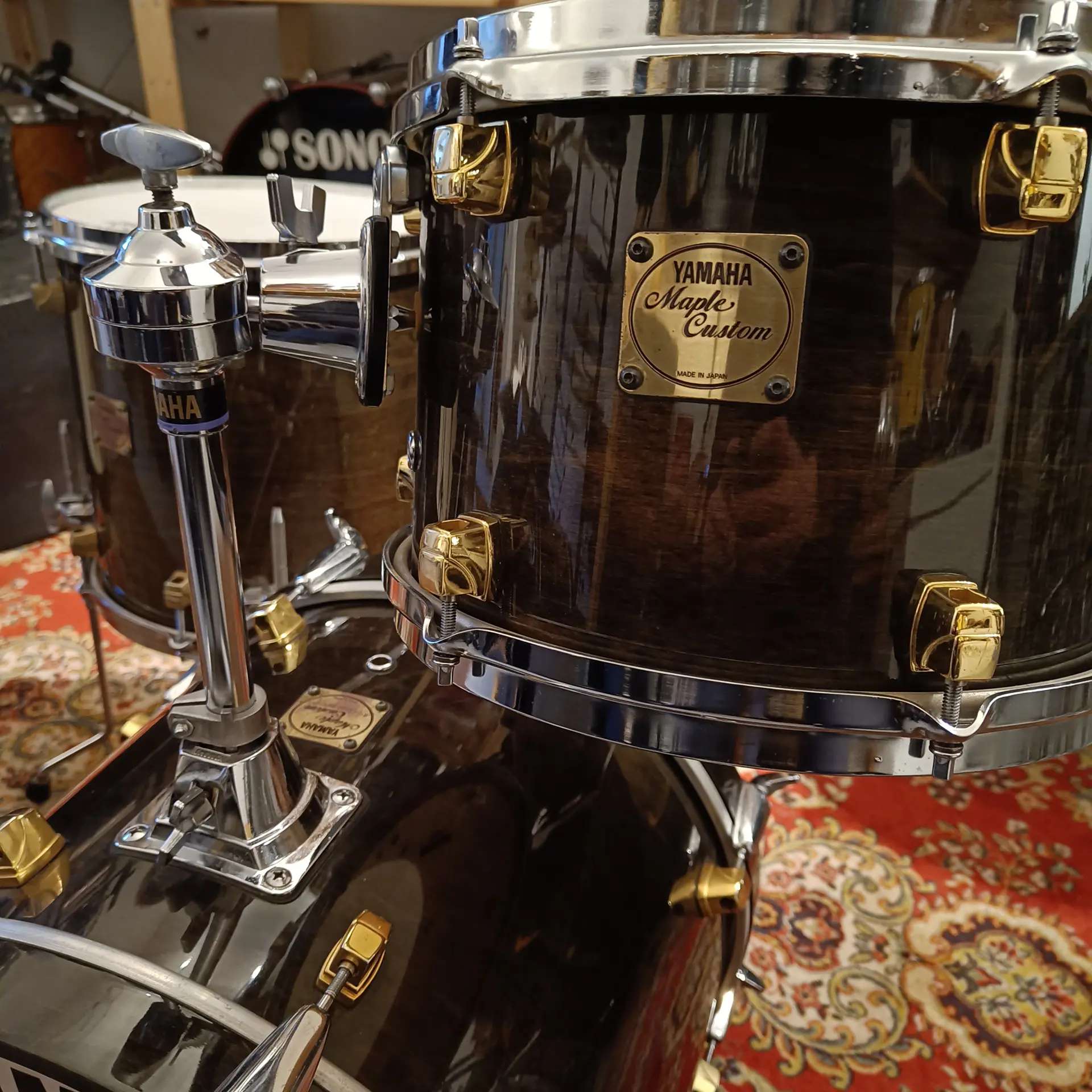 Yamaha Maple Custom Bop Kit 18"x14" 12"x8" 14"x14" 1st generation Made in Japan – Image 2