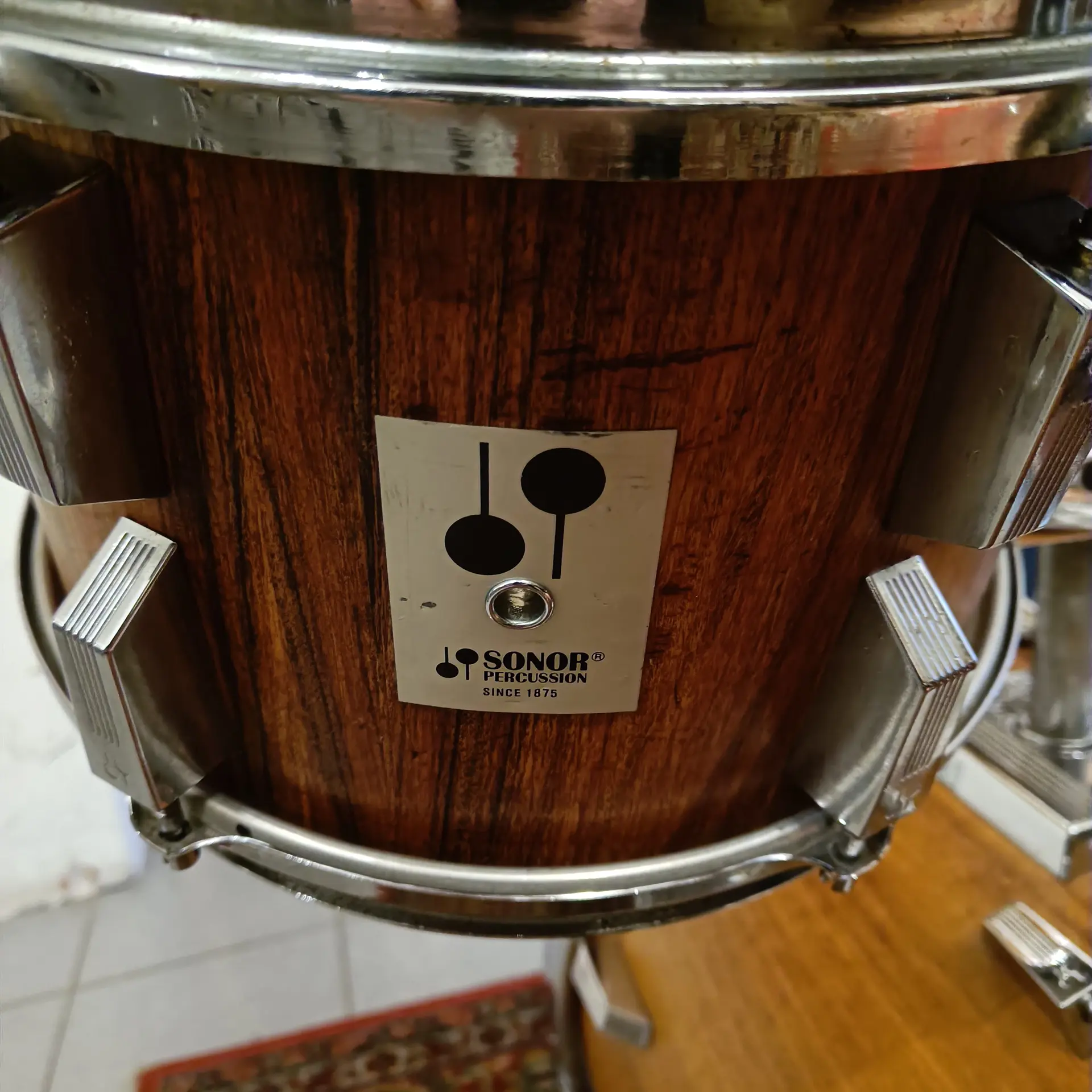 Sonor Phonic Genuine Rosewood Veneer 18"x14" 12"x8" 14"x14" Vintage early 80's - Image 10