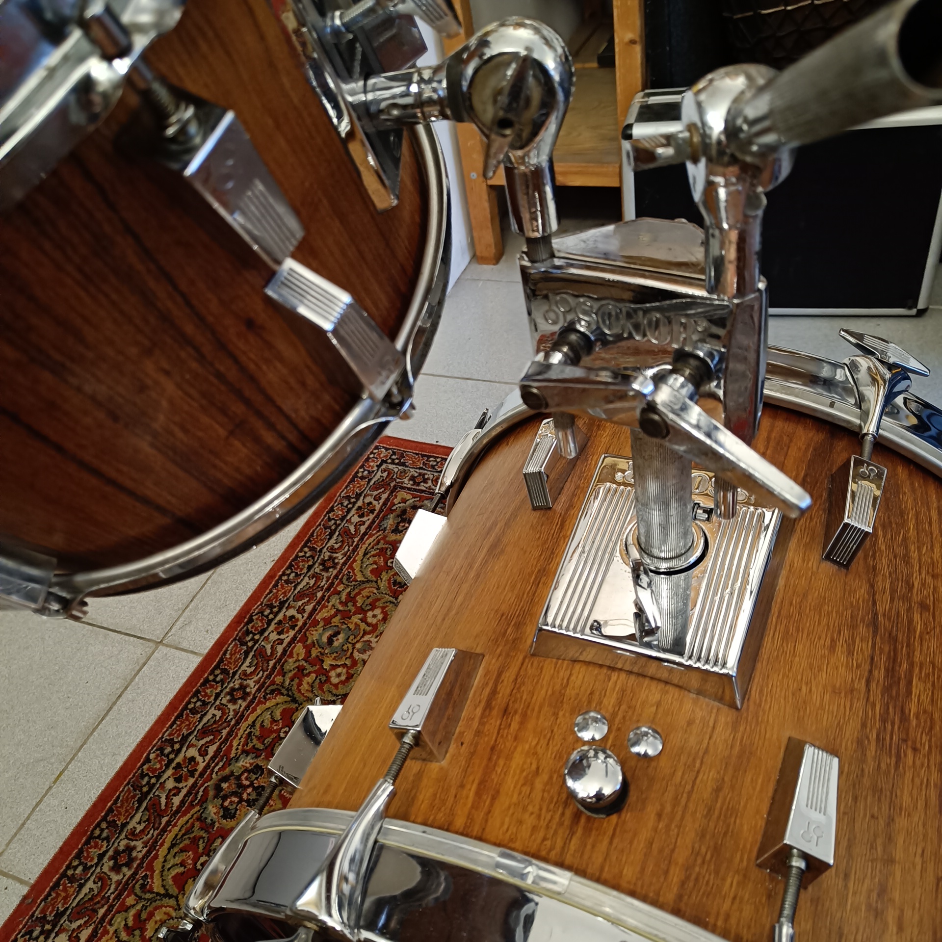 Sonor Phonic Genuine Rosewood Veneer 18"x14" 12"x8" 14"x14" Vintage early 80's - Image 9