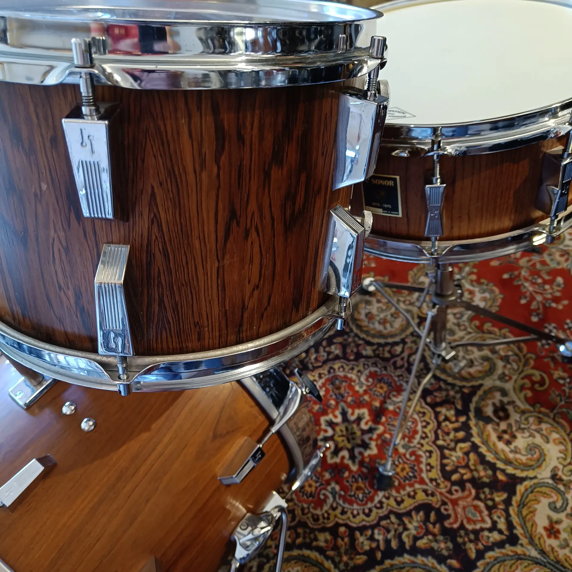 Sonor Phonic Genuine Rosewood Veneer 18"x14" 12"x8" 14"x14" Vintage early 80's - Image 17