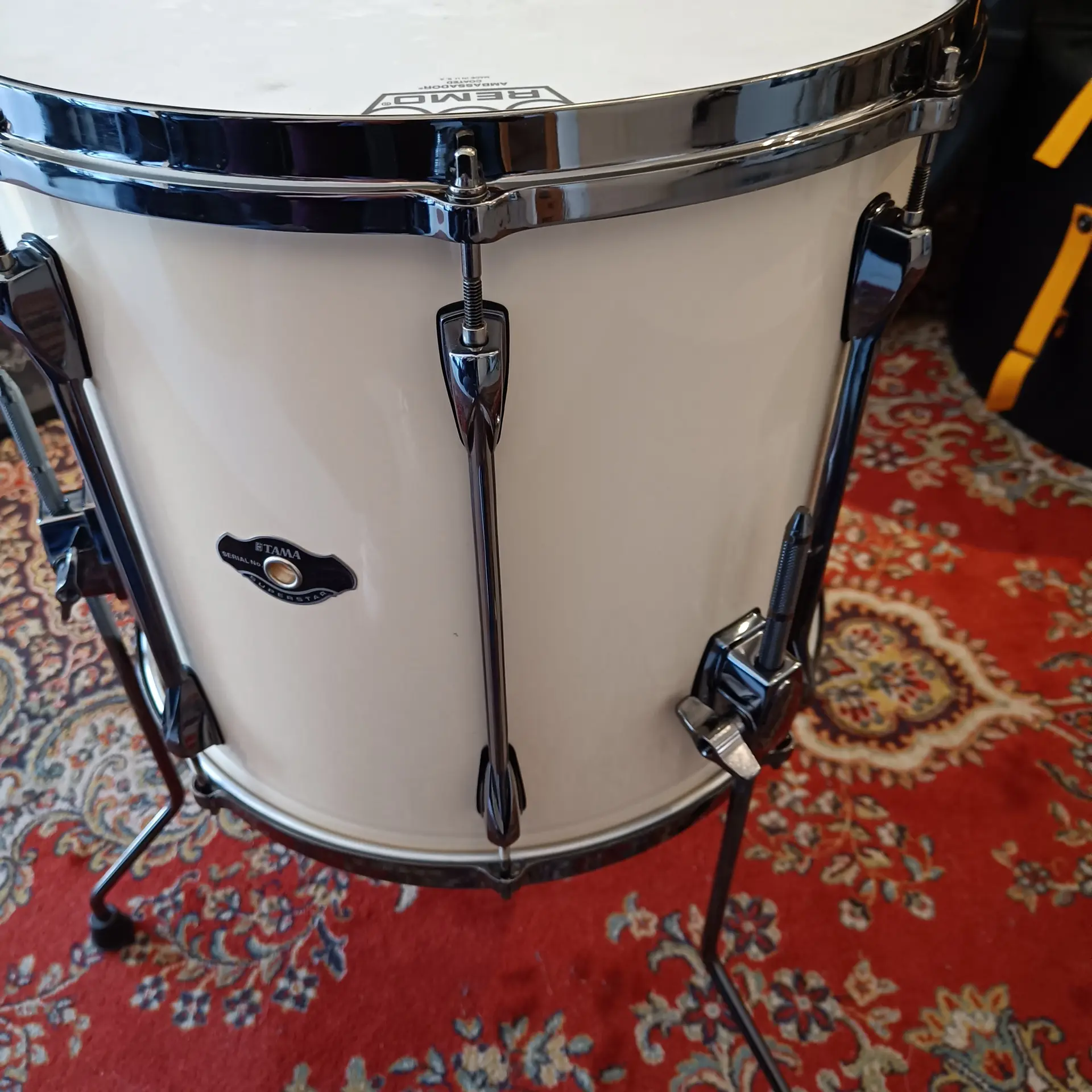 Tama Superstar Custom Hyperdrive White Ltd Edition Black Nickel  16"x14" - Image 3