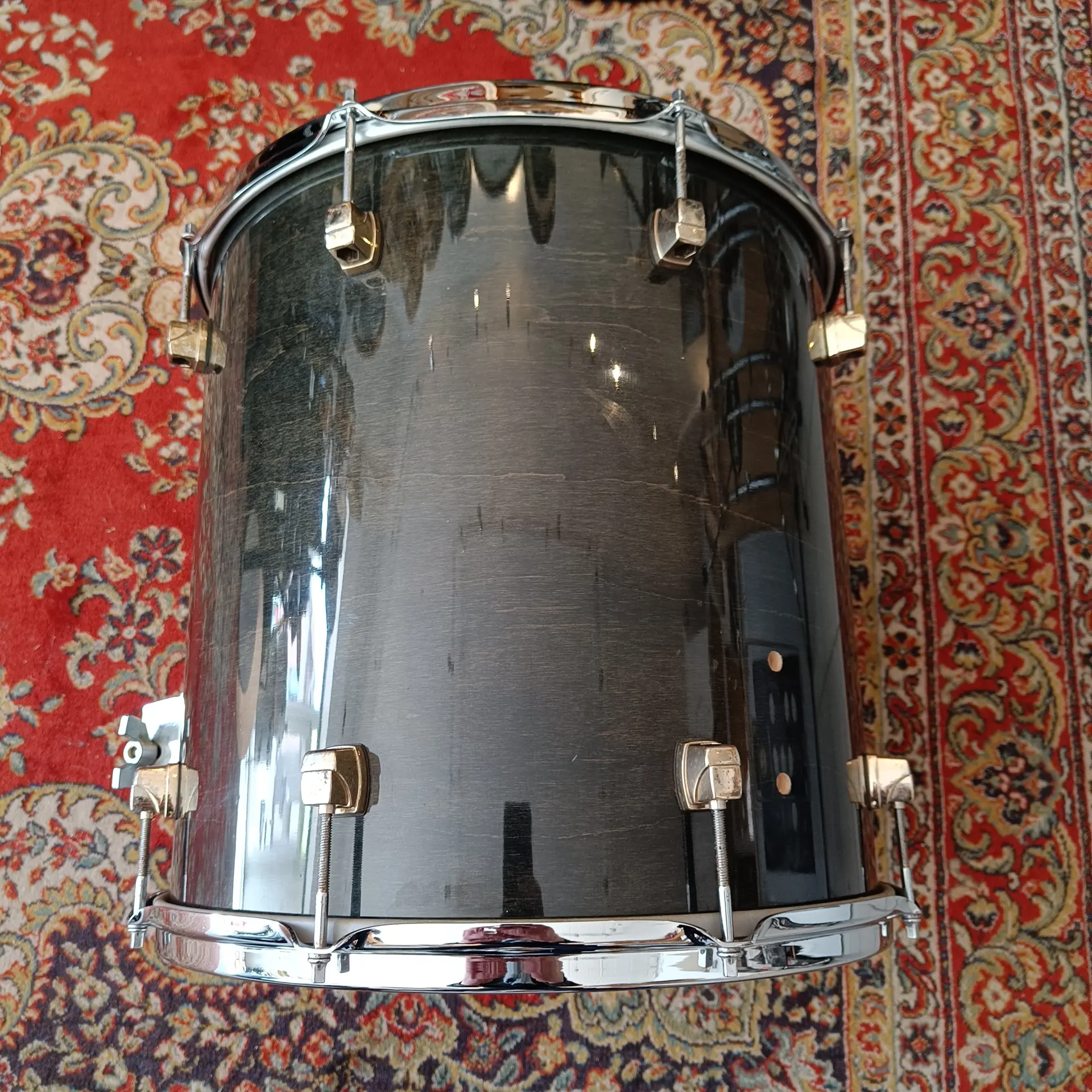 Yamaha Maple Custom 16" Floor Tom Black Vintage Pre-YESS - Image 2