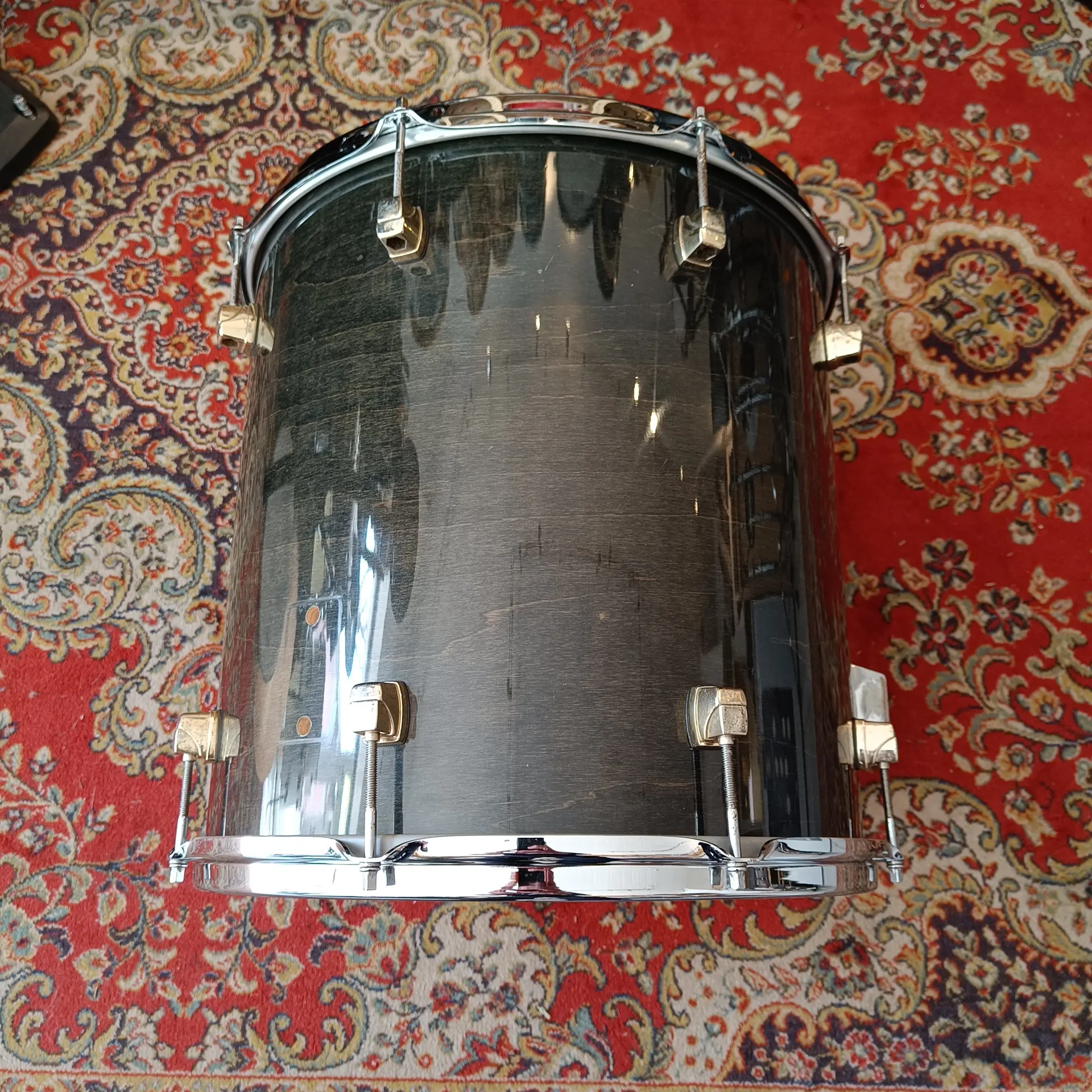 Yamaha Maple Custom 16" Floor Tom Black Vintage Pre-YESS - Image 3