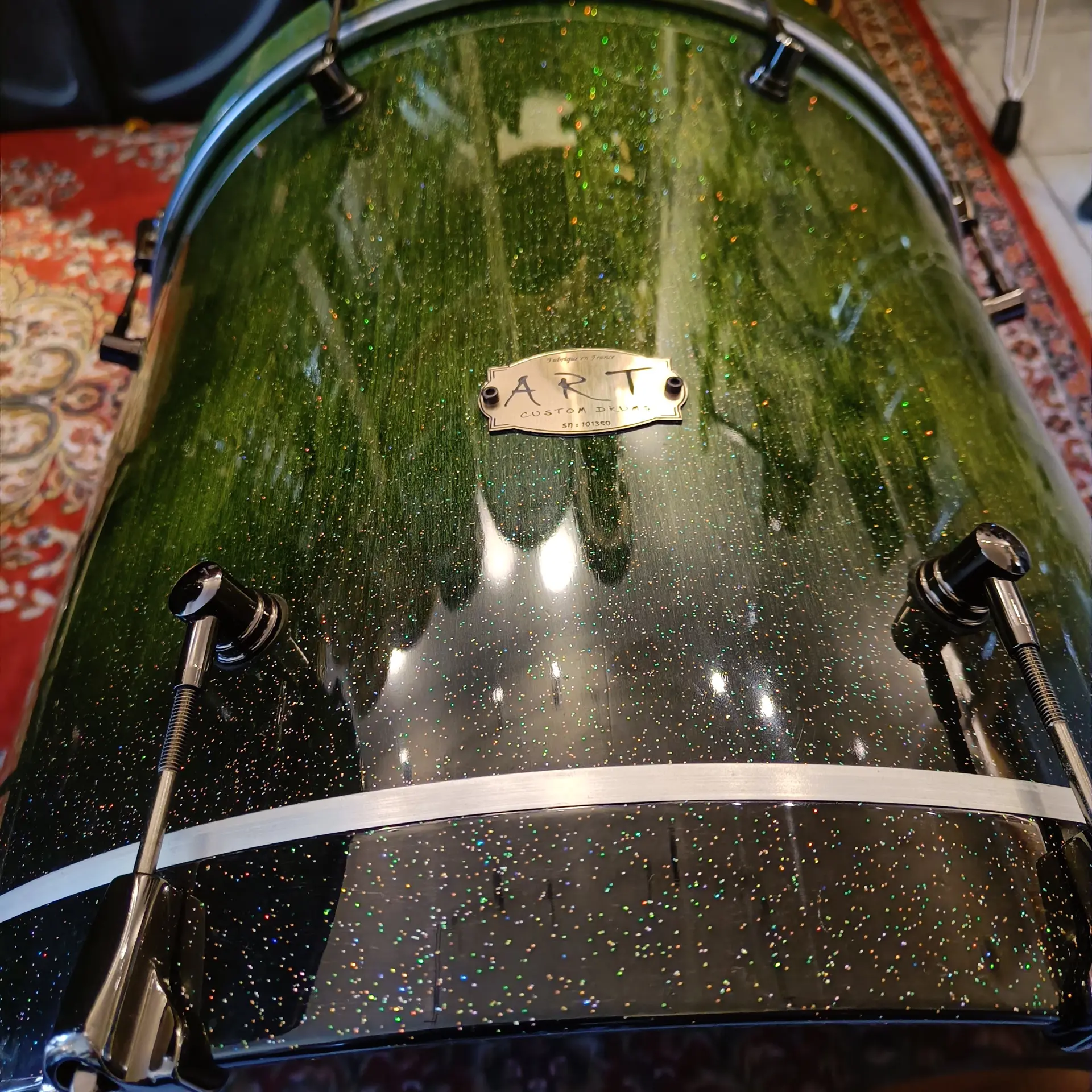 ART Custom Maple Fusion 20"x18" 12"x9" 16"x14" Green Galaxy Sparkle – Image 2