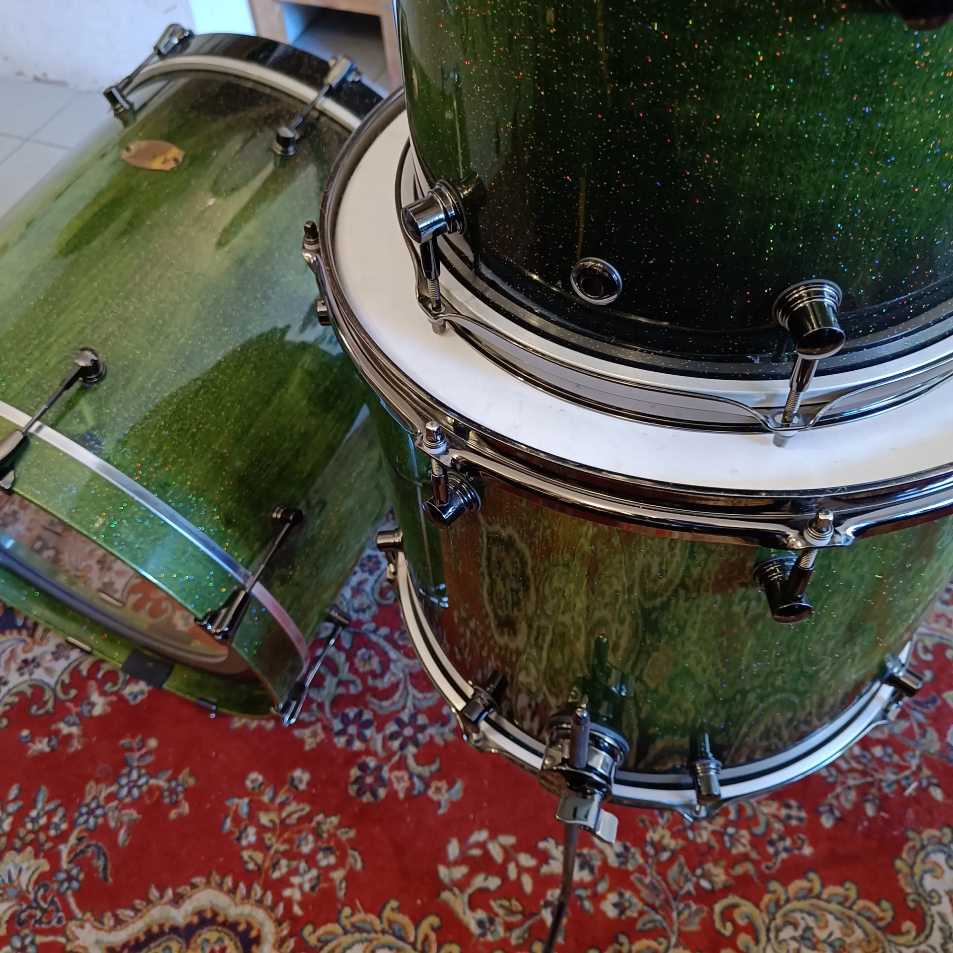 ART Custom Maple Fusion 20"x18" 12"x9" 16"x14" Green Galaxy Sparkle – Image 4