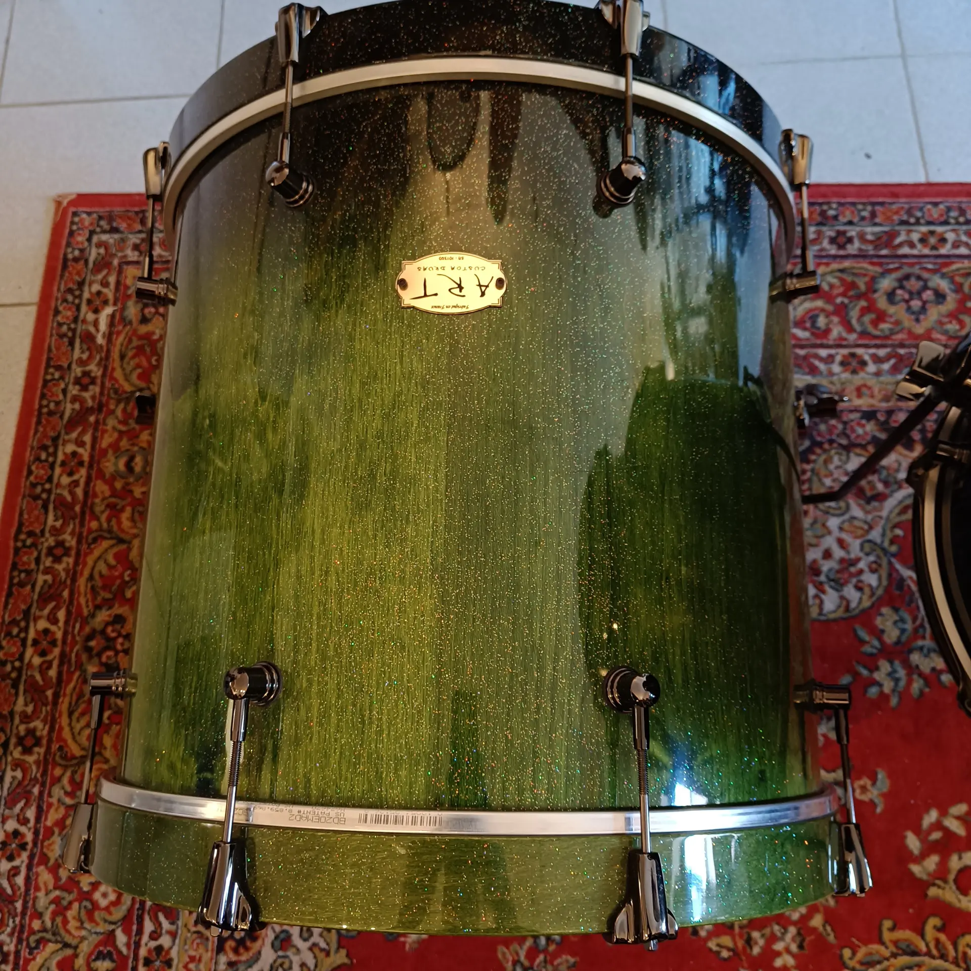 ART Custom Maple Fusion 20"x18" 12"x9" 16"x14" Green Galaxy Sparkle – Image 5