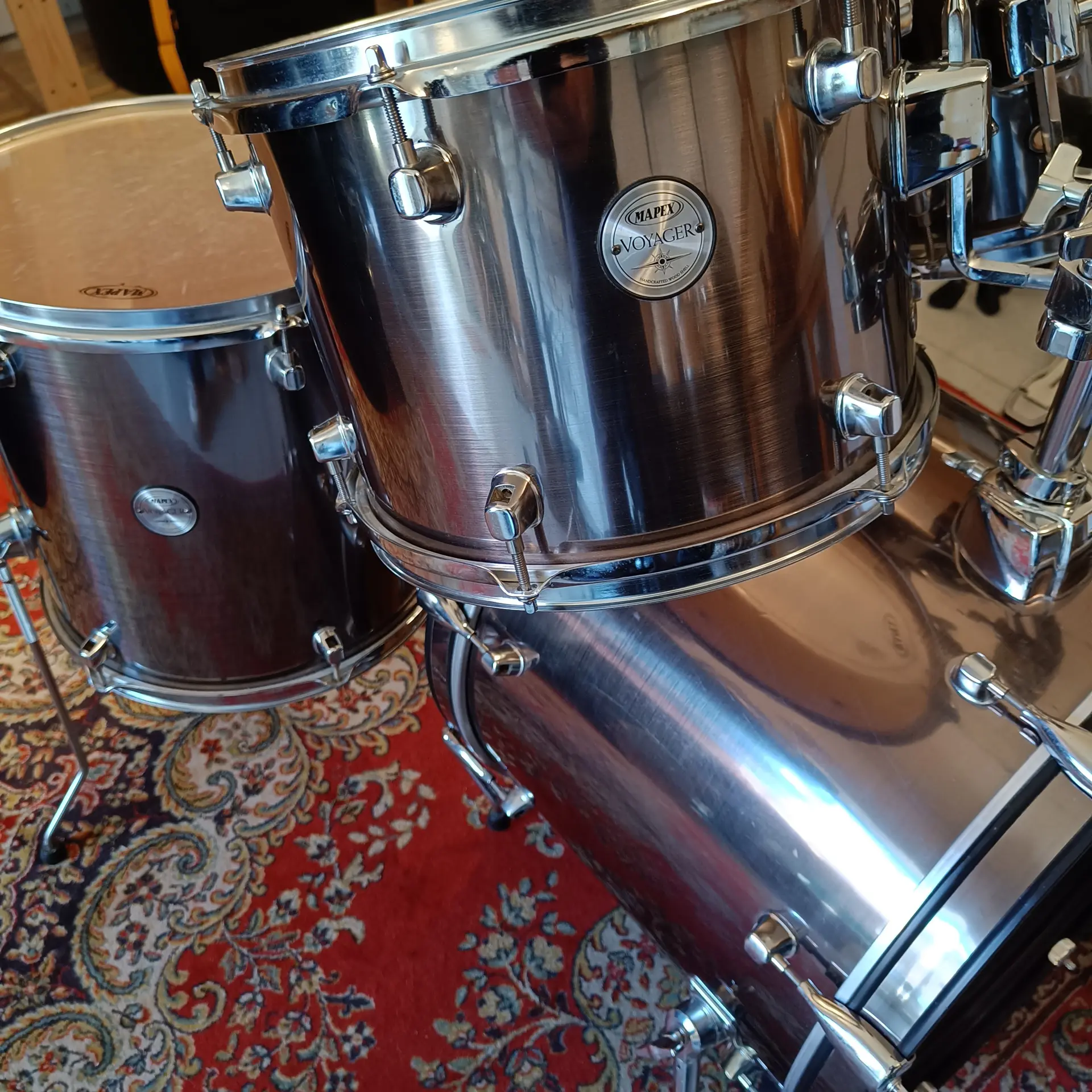 Mapex Voyager Metallic Grey 20"x16" 10"x8" 12"x9" 14""14" – Image 4