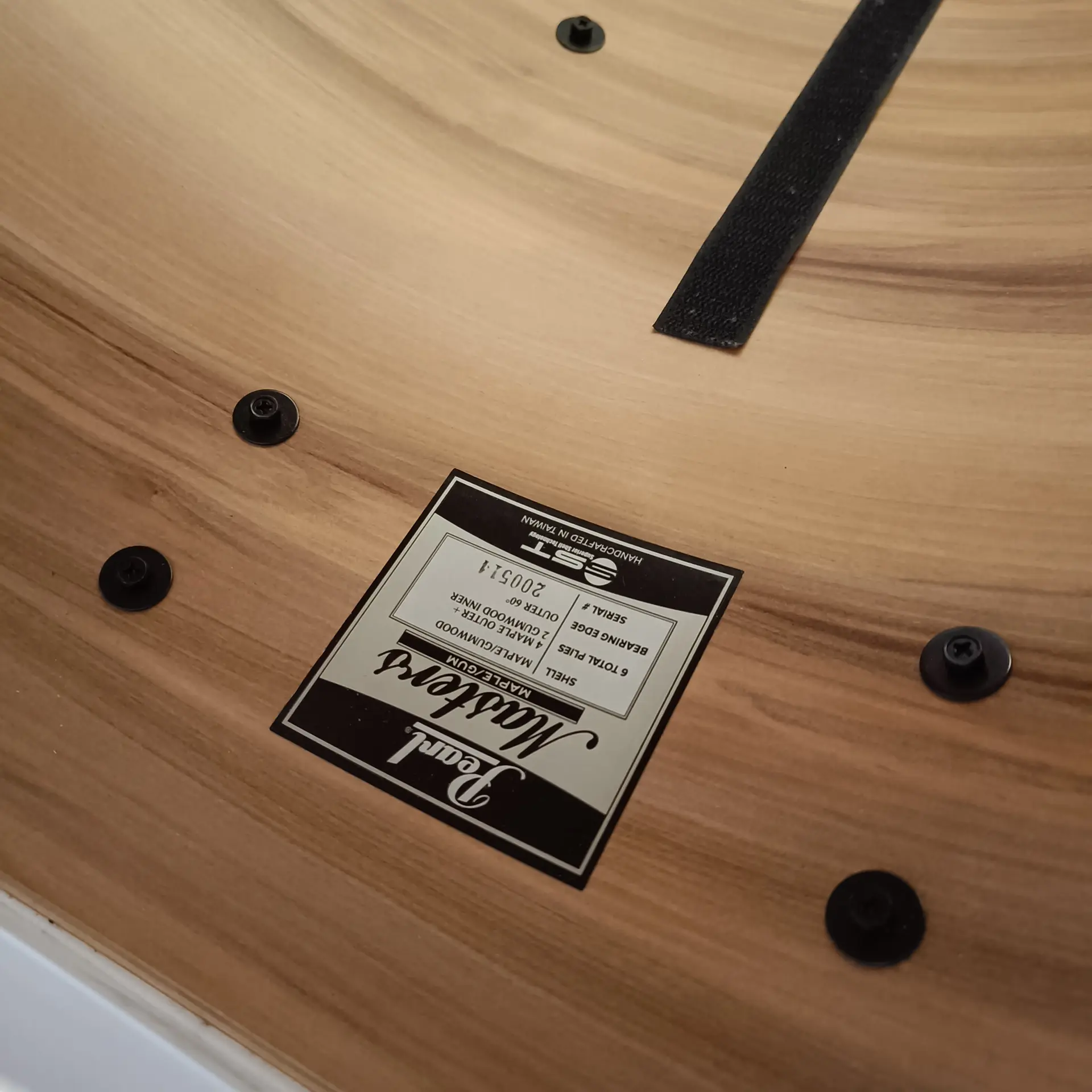 Pearl Masters Maple/Gum 22"x16" 10"x7" 12"x8" 16"x16" Silver White Swirl + supports toms – Image 13