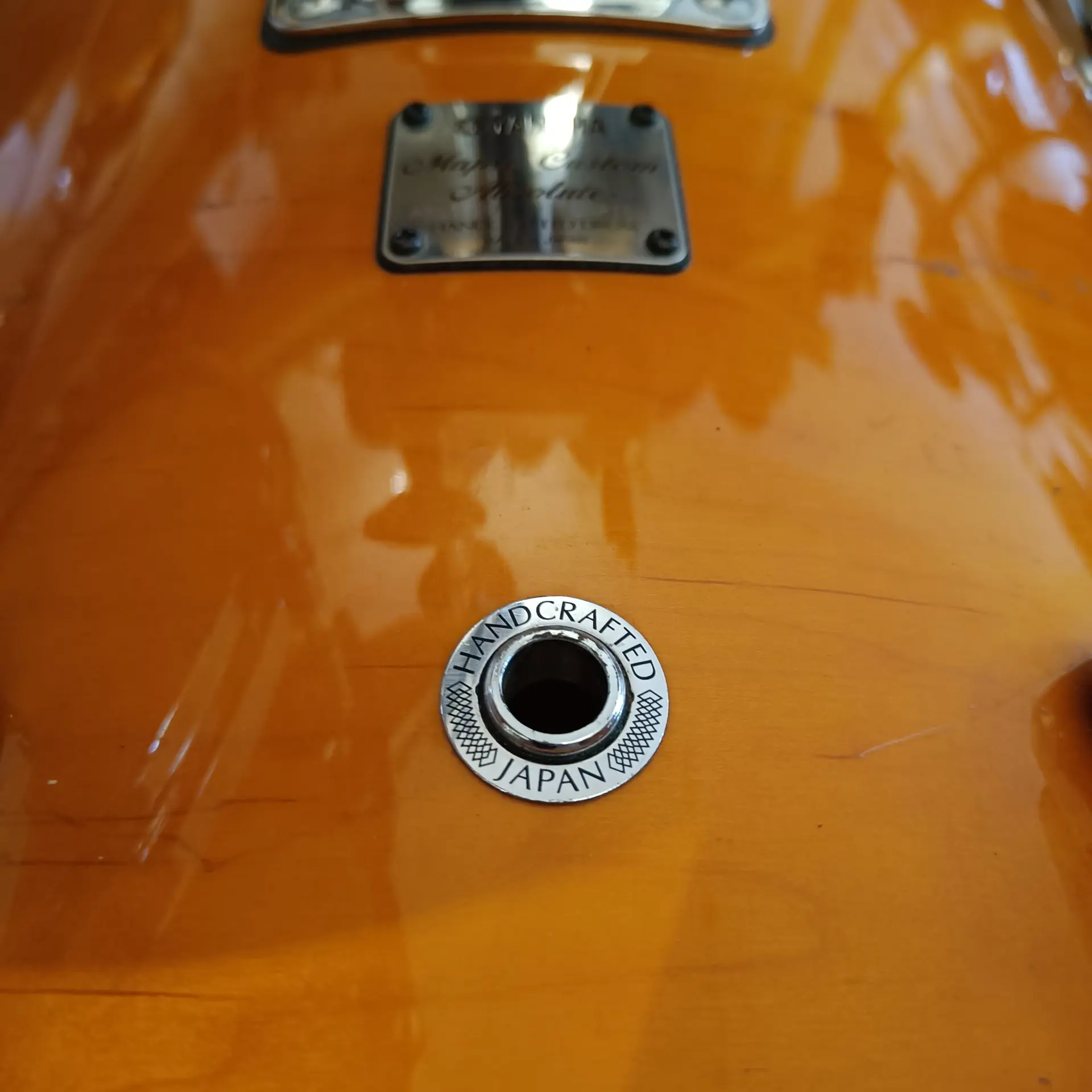 Yamaha Maple Custom Absolute 20"x16" 12"x10 14"x14 Amber Honey Made in Japan – Image 9