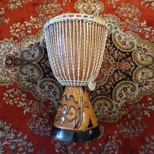 Djembe 12,5&Prime; sculpté + sac