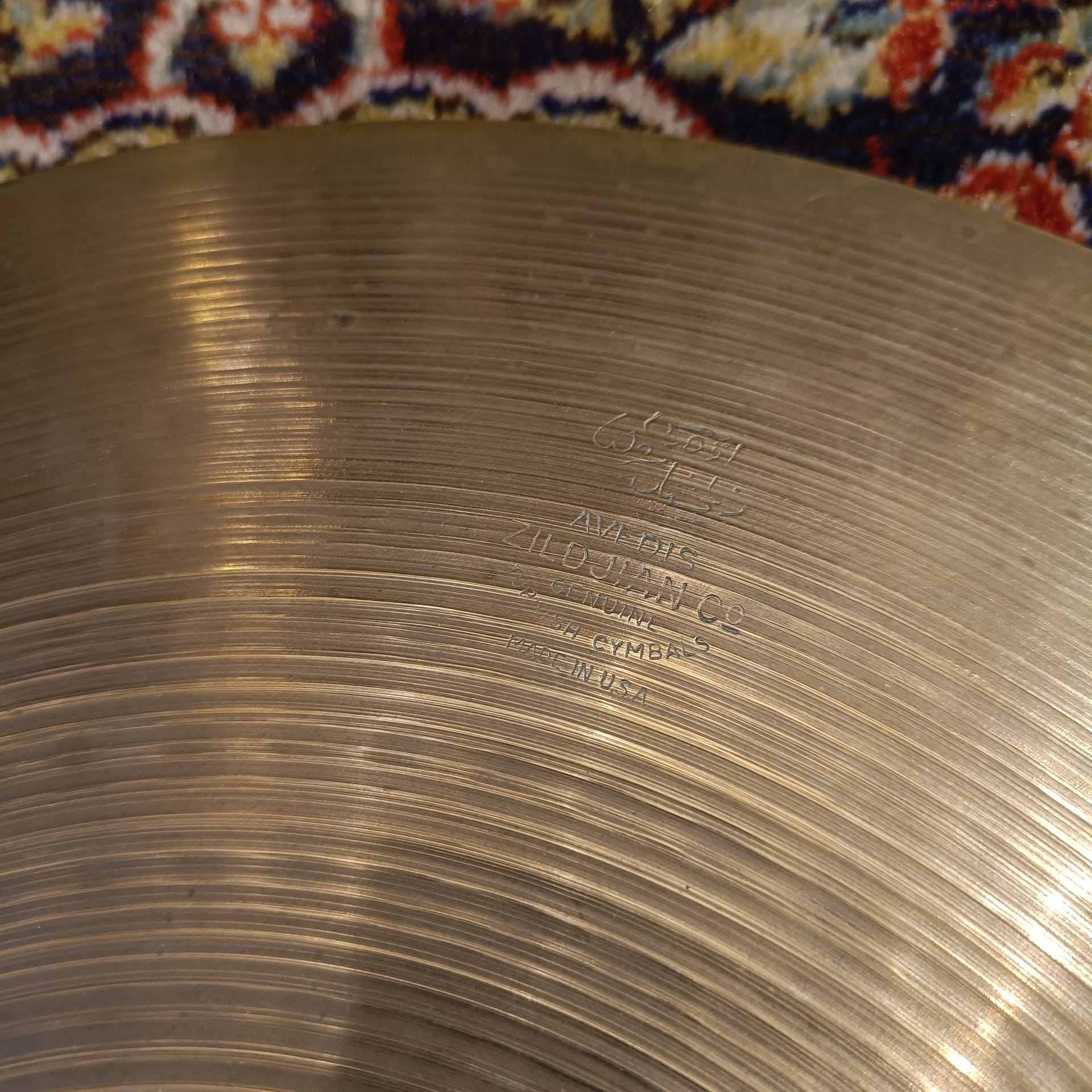 Zildjian Avedis Hi Hat TOP 15" Vintage 60's/70's – Image 2