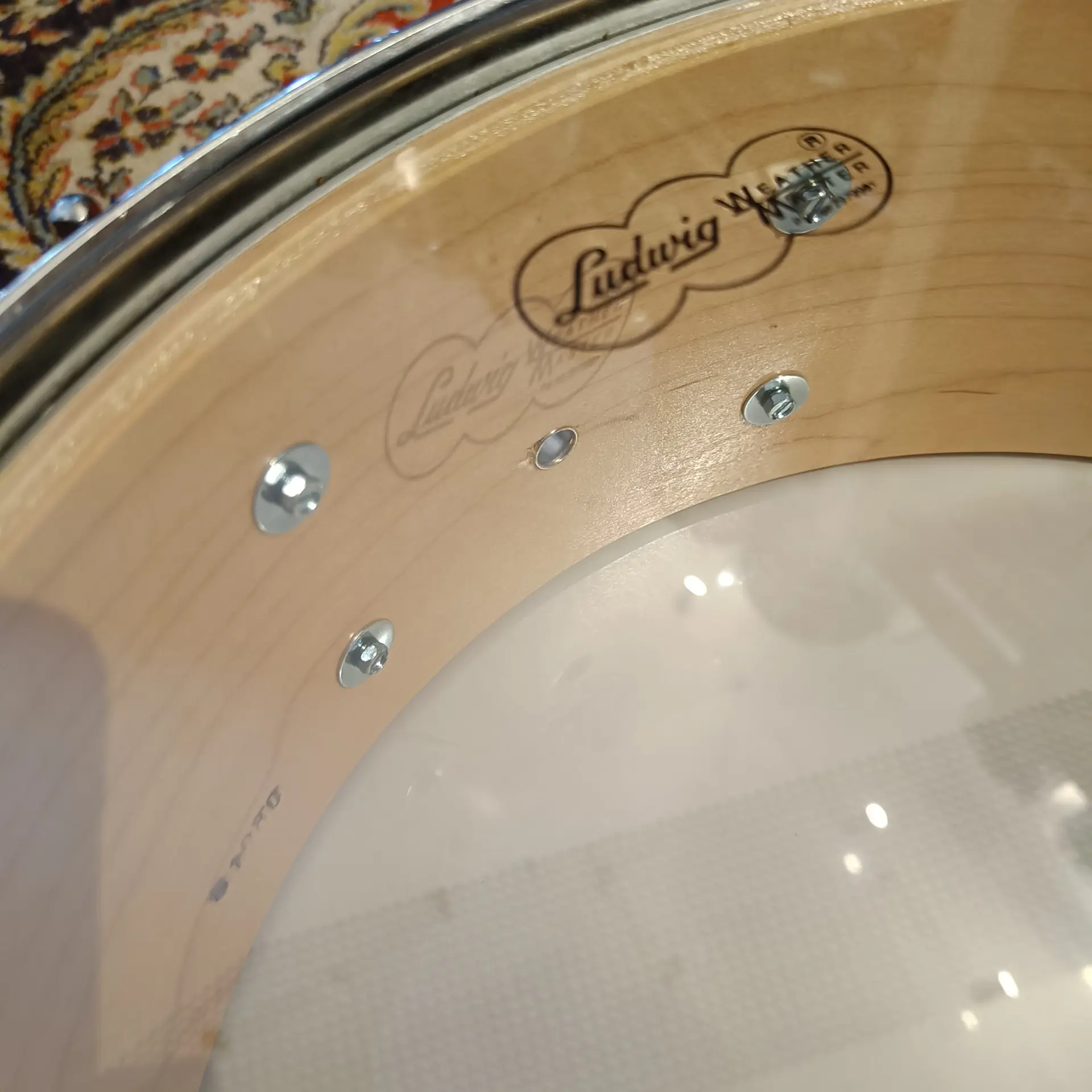 Ludwig Classic Maple 14"x5" Oyster Black Pearl Vintage 90's – Image 9