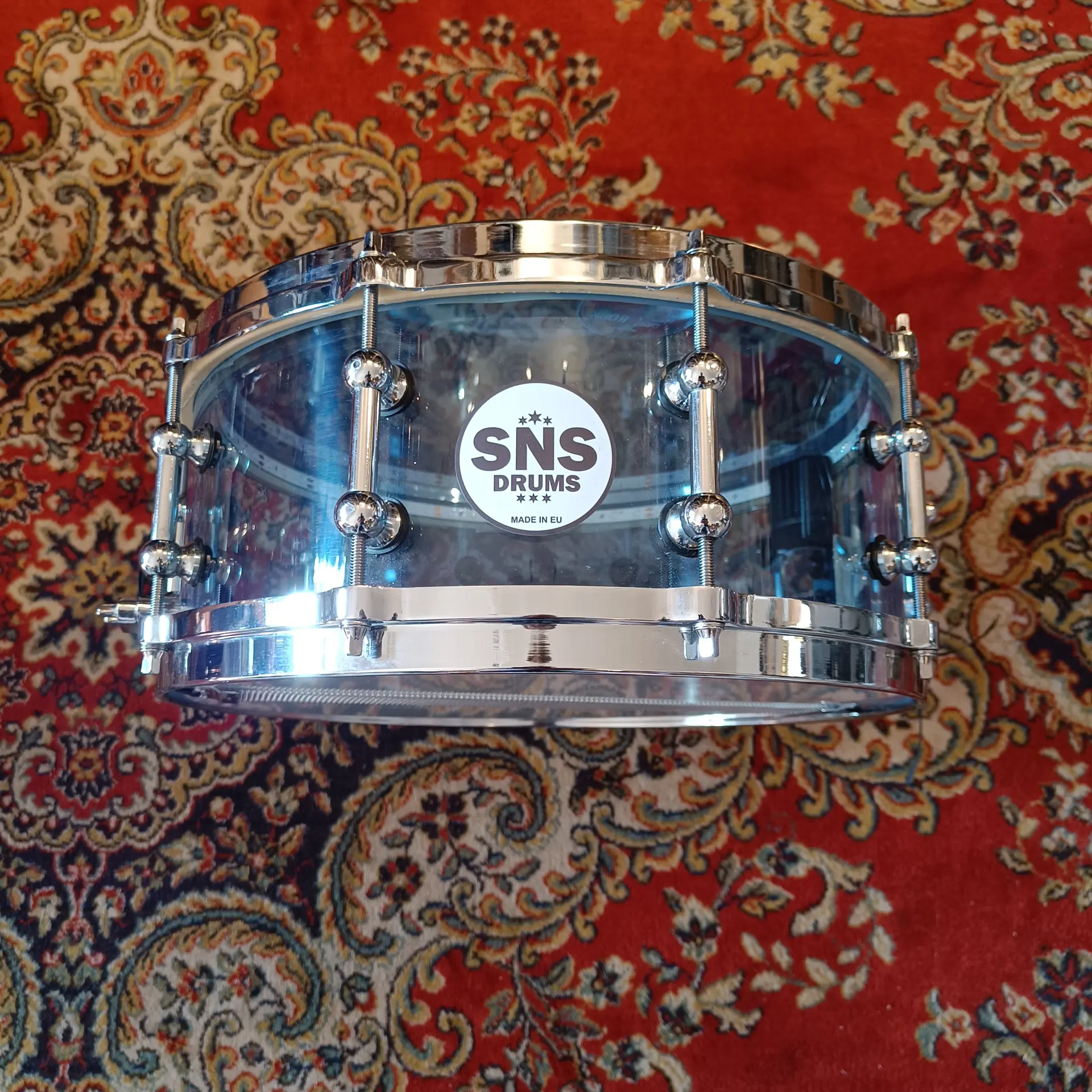 SNS Drums Acrylic 14"x6" (Bulgaria) with Led Lights System Blue (Stanislav Stoyanov)