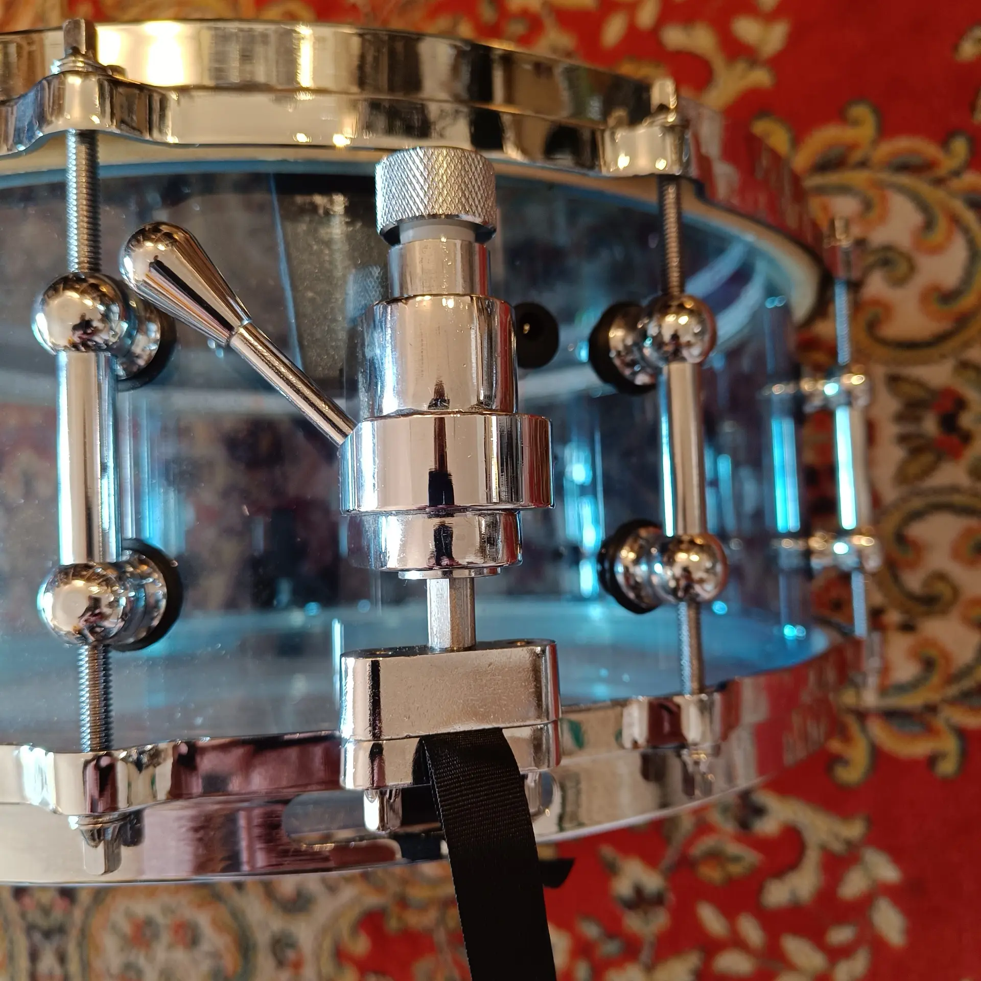 SNS Drums Acrylic 14"x6" (Bulgaria) with Led Lights System Blue (Stanislav Stoyanov) - Image 3
