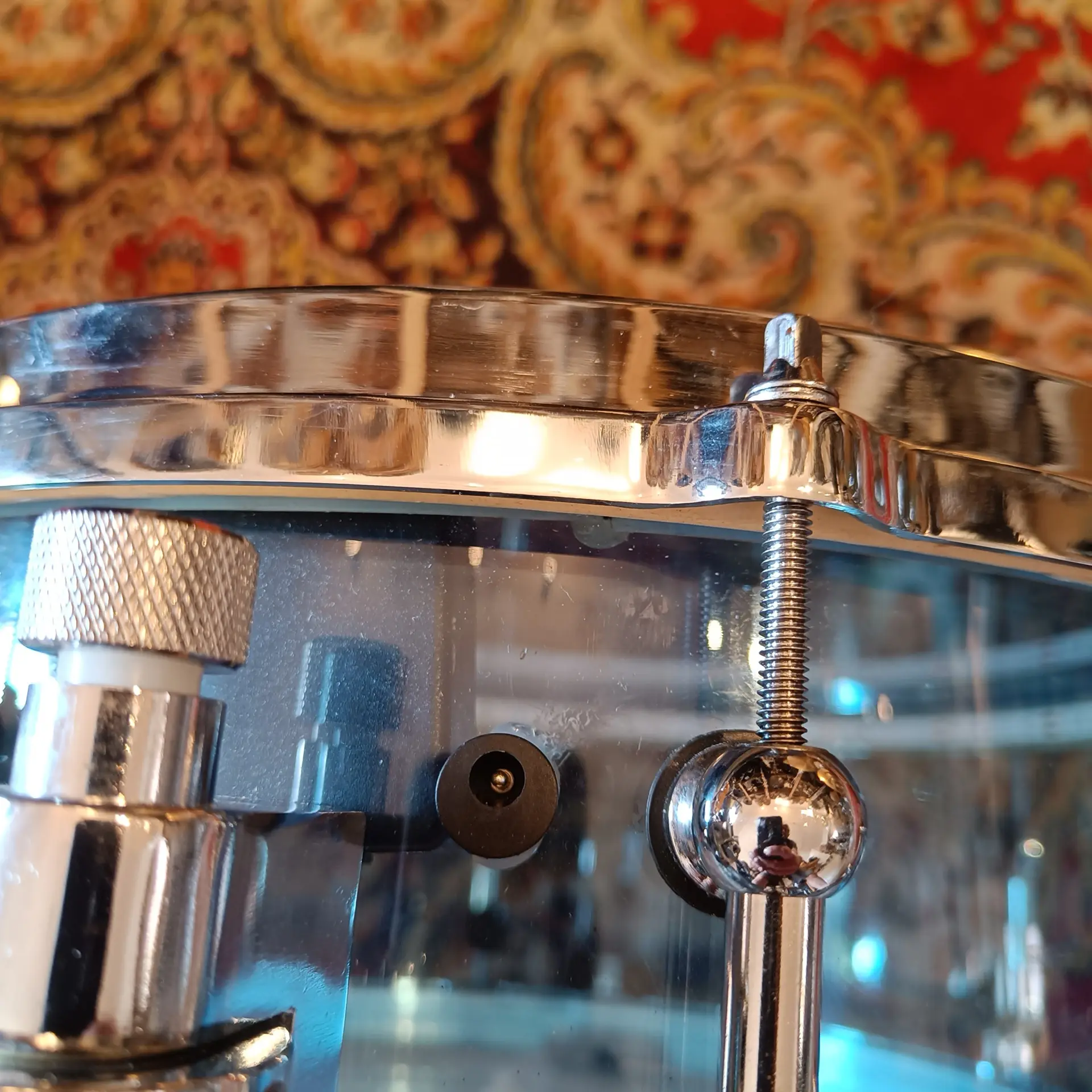 SNS Drums Acrylic 14"x6" (Bulgaria) with Led Lights System Blue (Stanislav Stoyanov) - Image 5