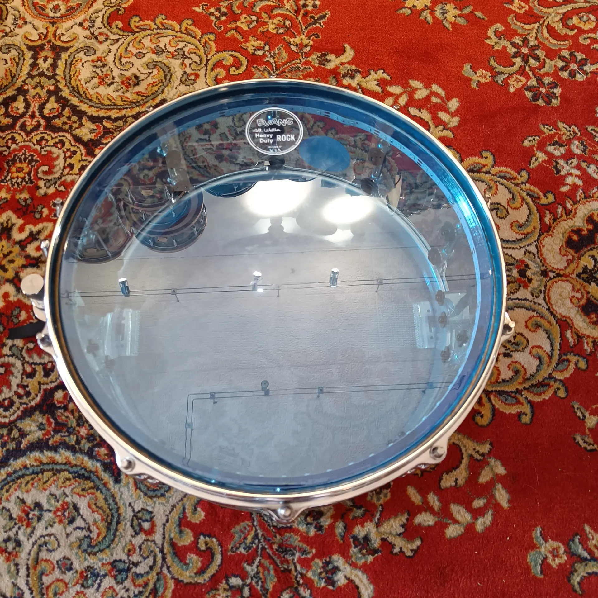 SNS Drums Acrylic 14"x6" (Bulgaria) with Led Lights System Blue (Stanislav Stoyanov) - Image 6