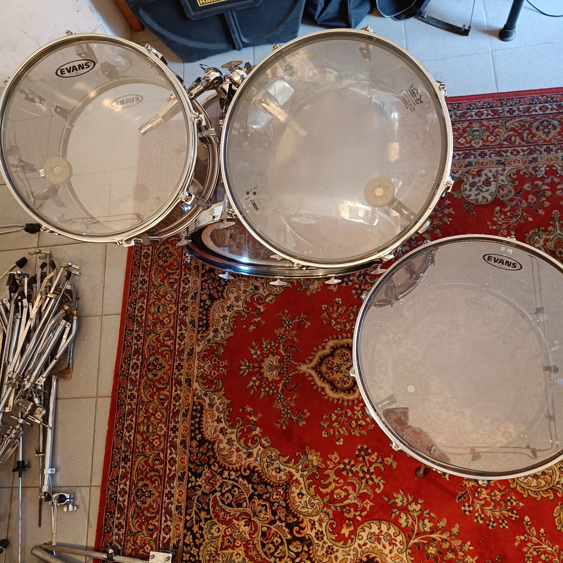 Sonor Phonic Acrylic Smokey 24"x14" 14"x10" 15"x12" 18"x16" Vintage 1977 – Image 6