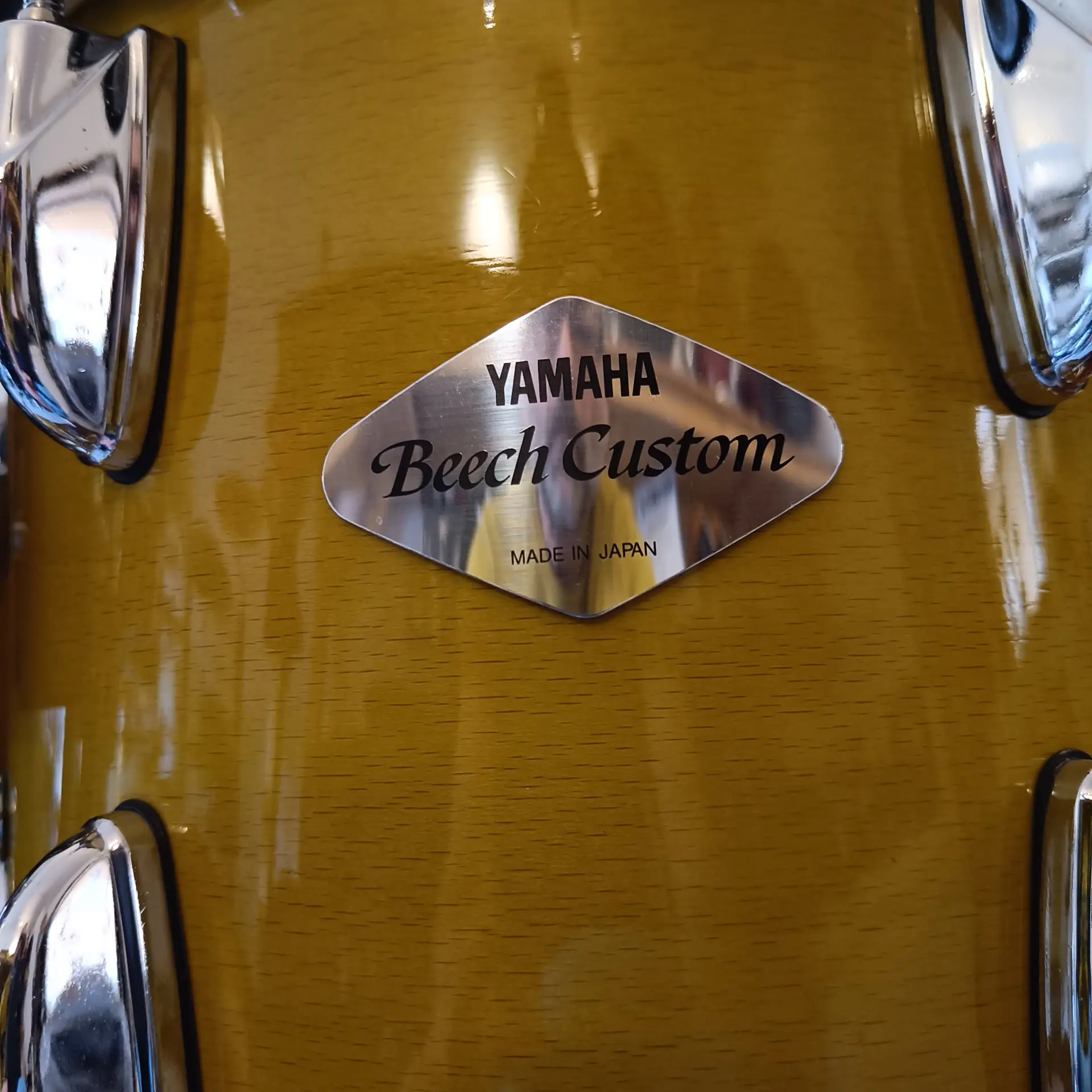 Yamaha Beech Custom 20"x14" 10"x9" 12"x10" 14"x12" Pear Yellow Made in Japan - Image 2