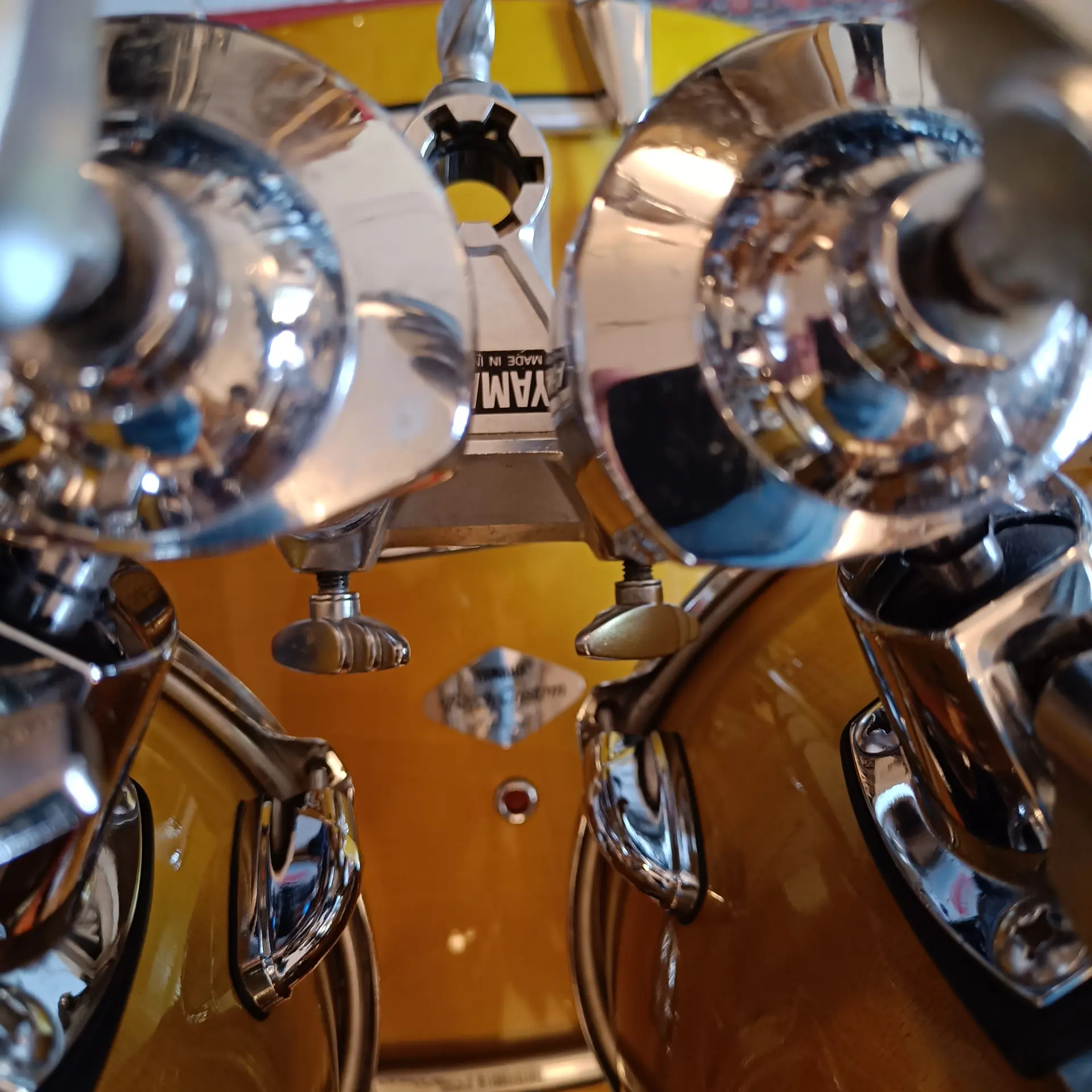 Yamaha Beech Custom 20"x14" 10"x9" 12"x10" 14"x12" Pear Yellow Made in Japan - Image 8