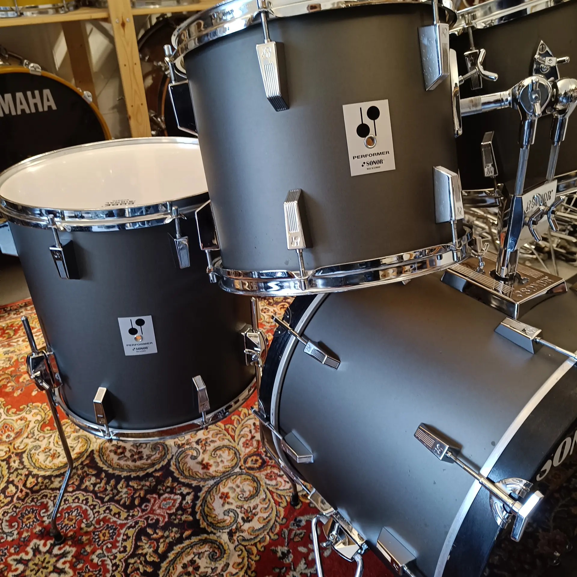 Sonor Performer 22"x16" 12"x10" 13"x11" 16"x16" PK 225 Beech Made in Germany – Image 4