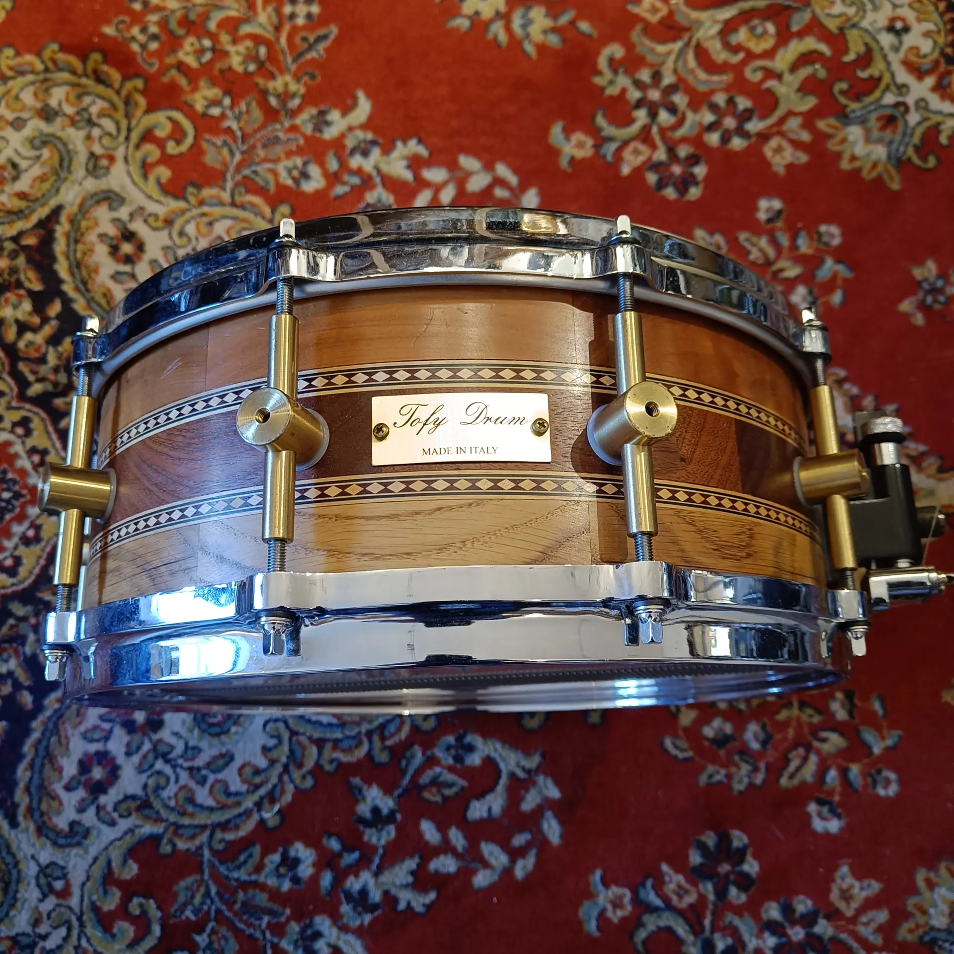 Tofy Drum Paolo Toffano 2015 14"x5,5" Cherry Mahogany Acacia