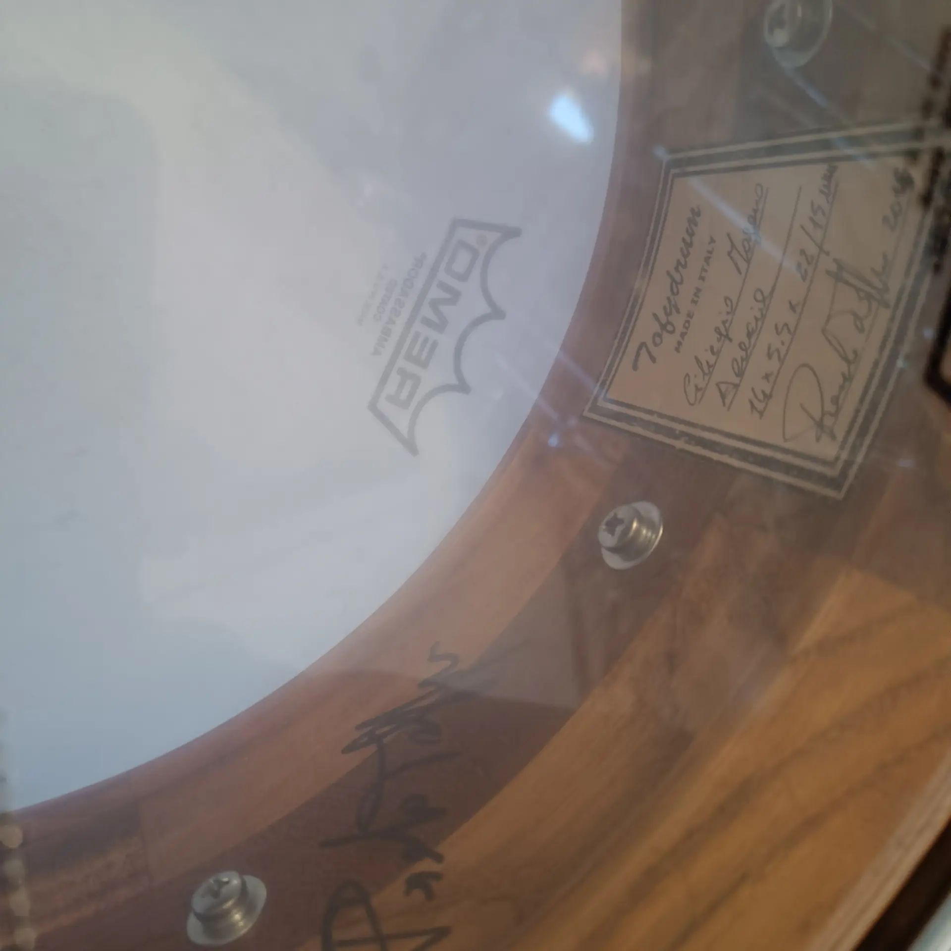 Tofy Drums Paolo Toffano 2015 14"x5,5" Cherry Mahogany Acacia – Image 10