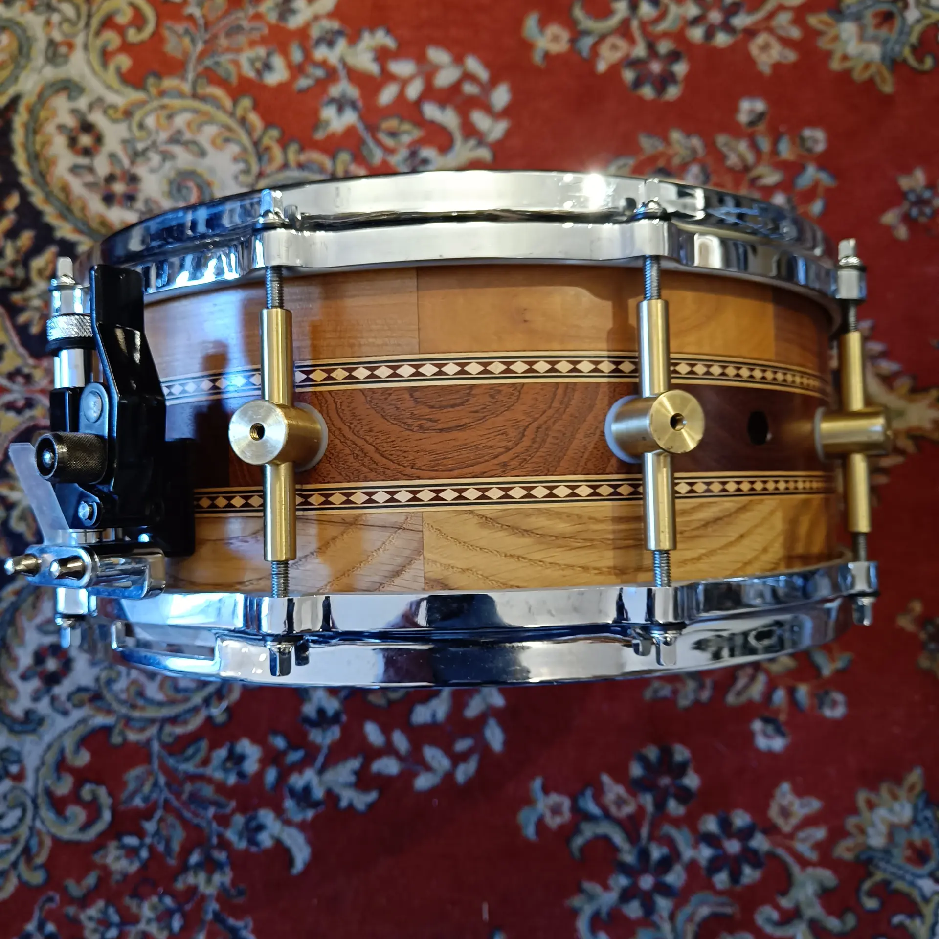 Tofy Drums Paolo Toffano 2015 14"x5,5" Cherry Mahogany Acacia – Image 3