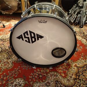 Asba Grosse Caisse Métal 24&Prime;x14&Prime; Vintage 70&rsquo;s