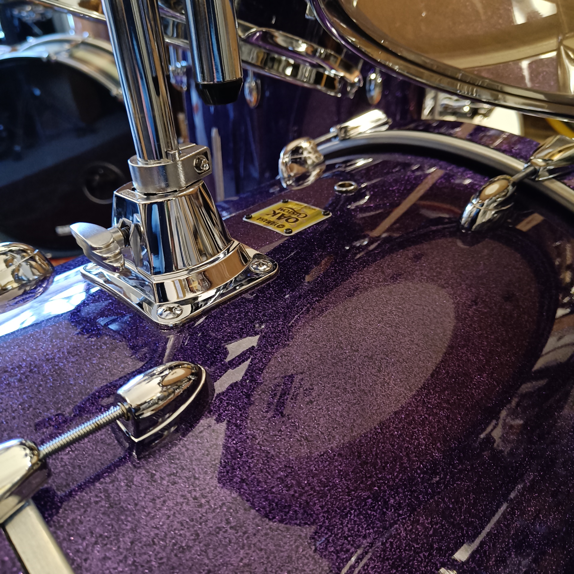 Yamaha Oak Custom Signature Manu Katche 22"x16" 10"x7,5" 12"x8" 13"x9" 16"x16" Purple Sparkle – Image 13