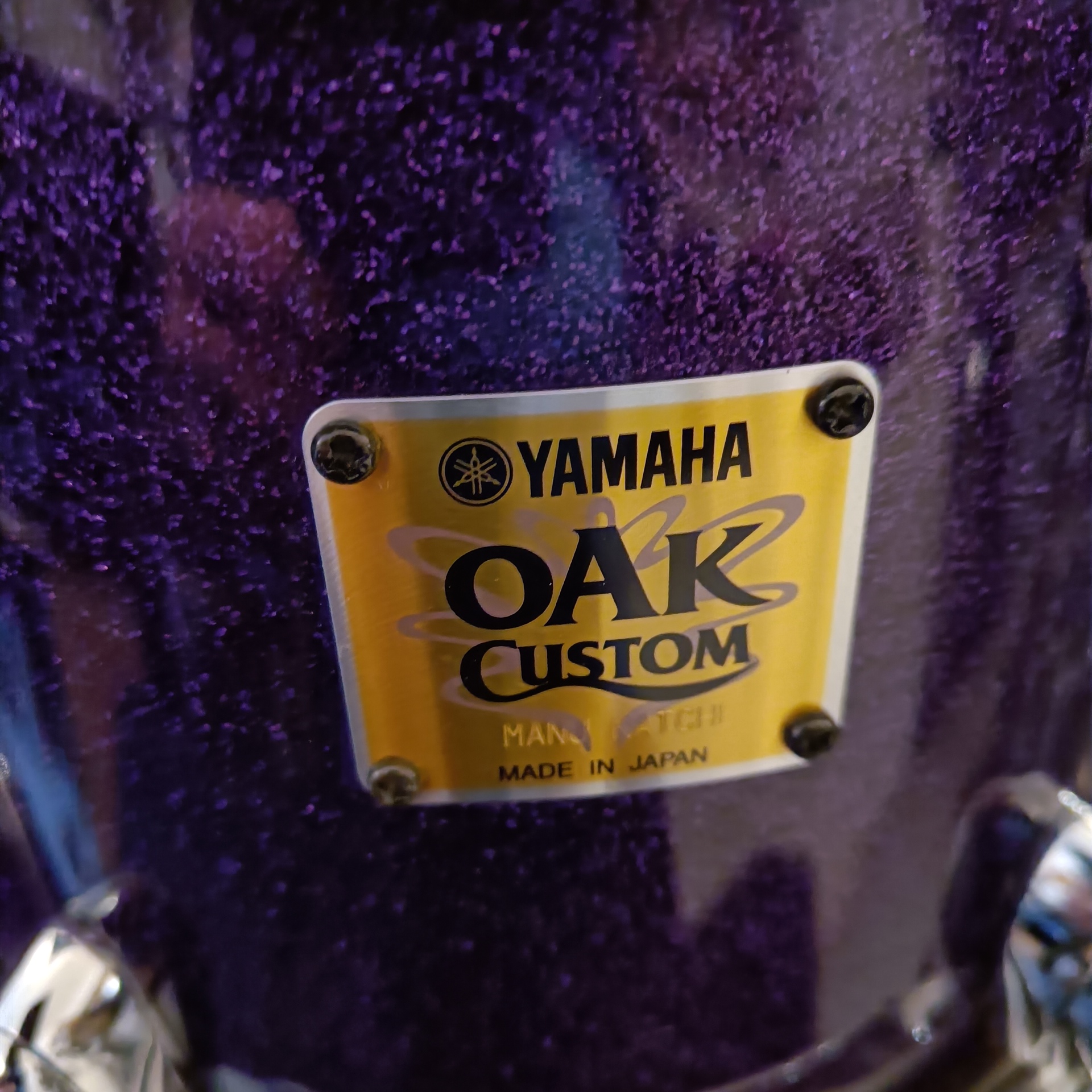 Yamaha Oak Custom Signature Manu Katche 22"x16" 10"x7,5" 12"x8" 13"x9" 16"x16" Purple Sparkle – Image 2