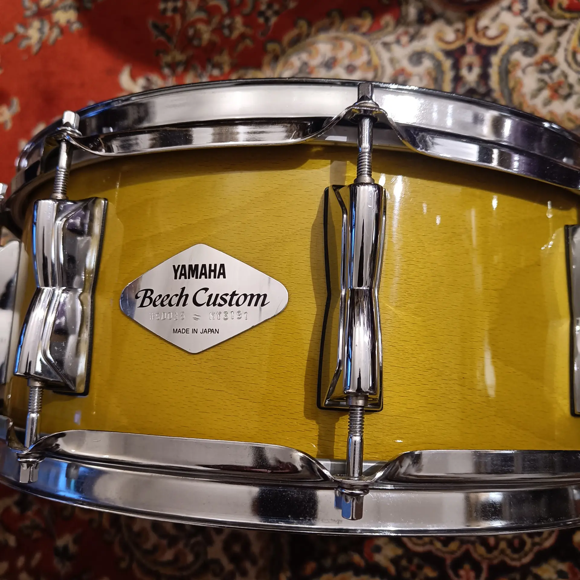Yamaha Beech Custom 14"x5,5" Pear Yellow Made in Japan - Image 2