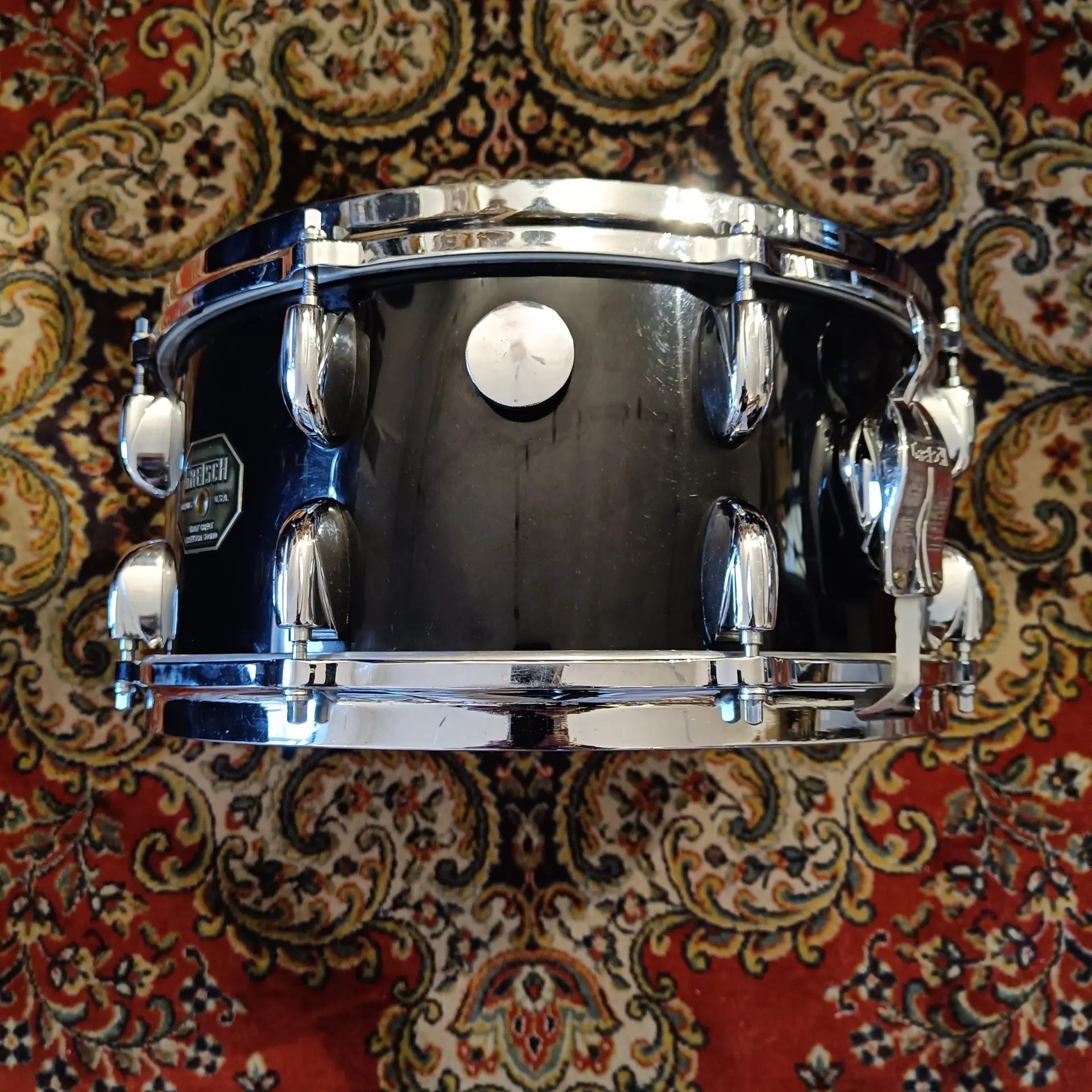 Gretsch Jet Black Nitron 14"x6,5 Stop Sign Vintage 70's – Image 3