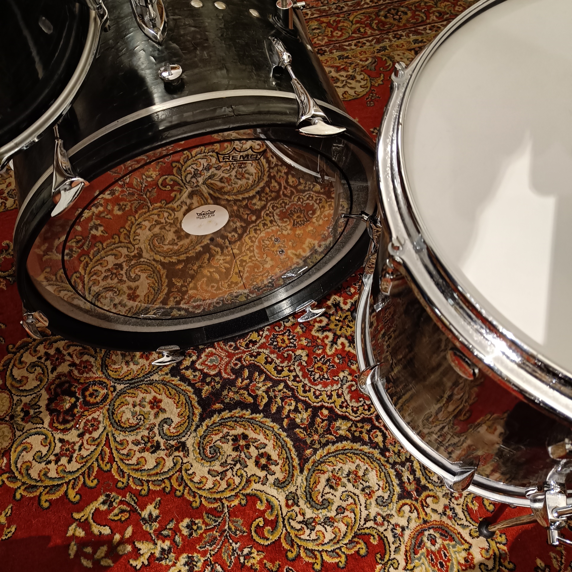 Sonor Teardrop 20"x14" 13"x9" 16"x16" Slate Pearl Vintage 1967 – Image 8