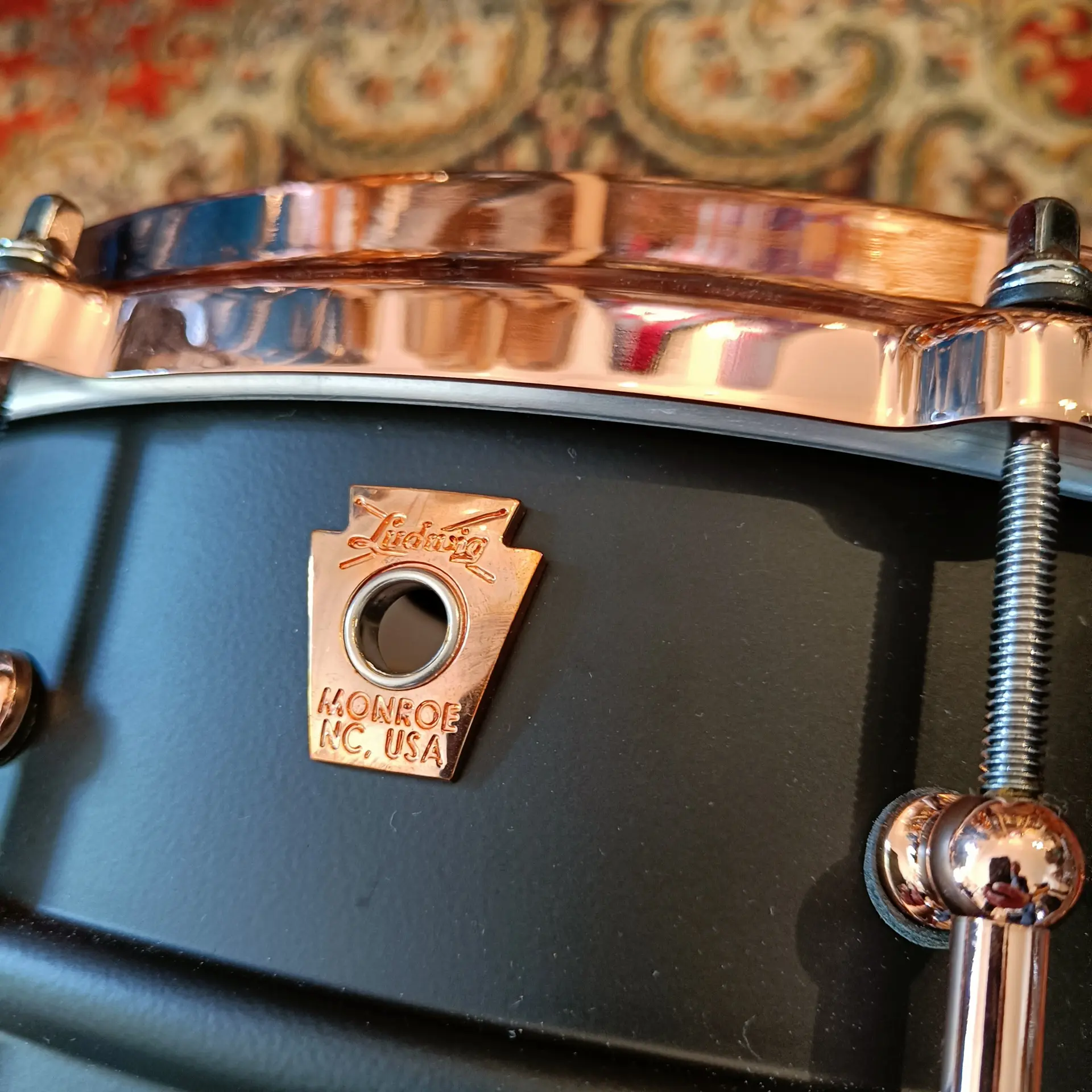 Ludwig Black Beauty Hot Rod Fat Black 14"x6,5" LB427TDC – Image 2