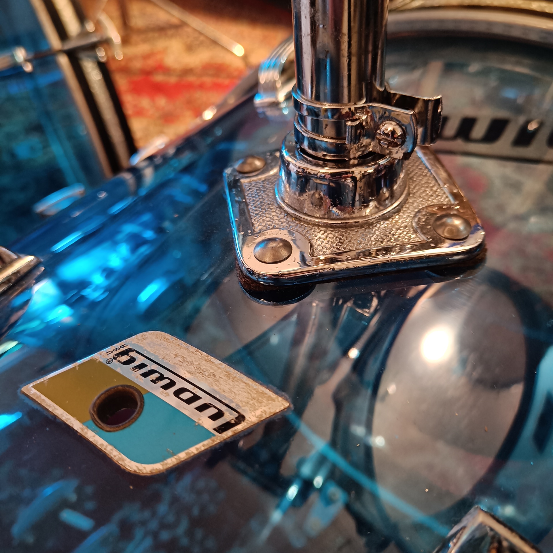 Ludwig Vistalite Blue 2x22"x14" 10" 12" 13" 14" 15" 16" B&O Vintage 70's – Image 13