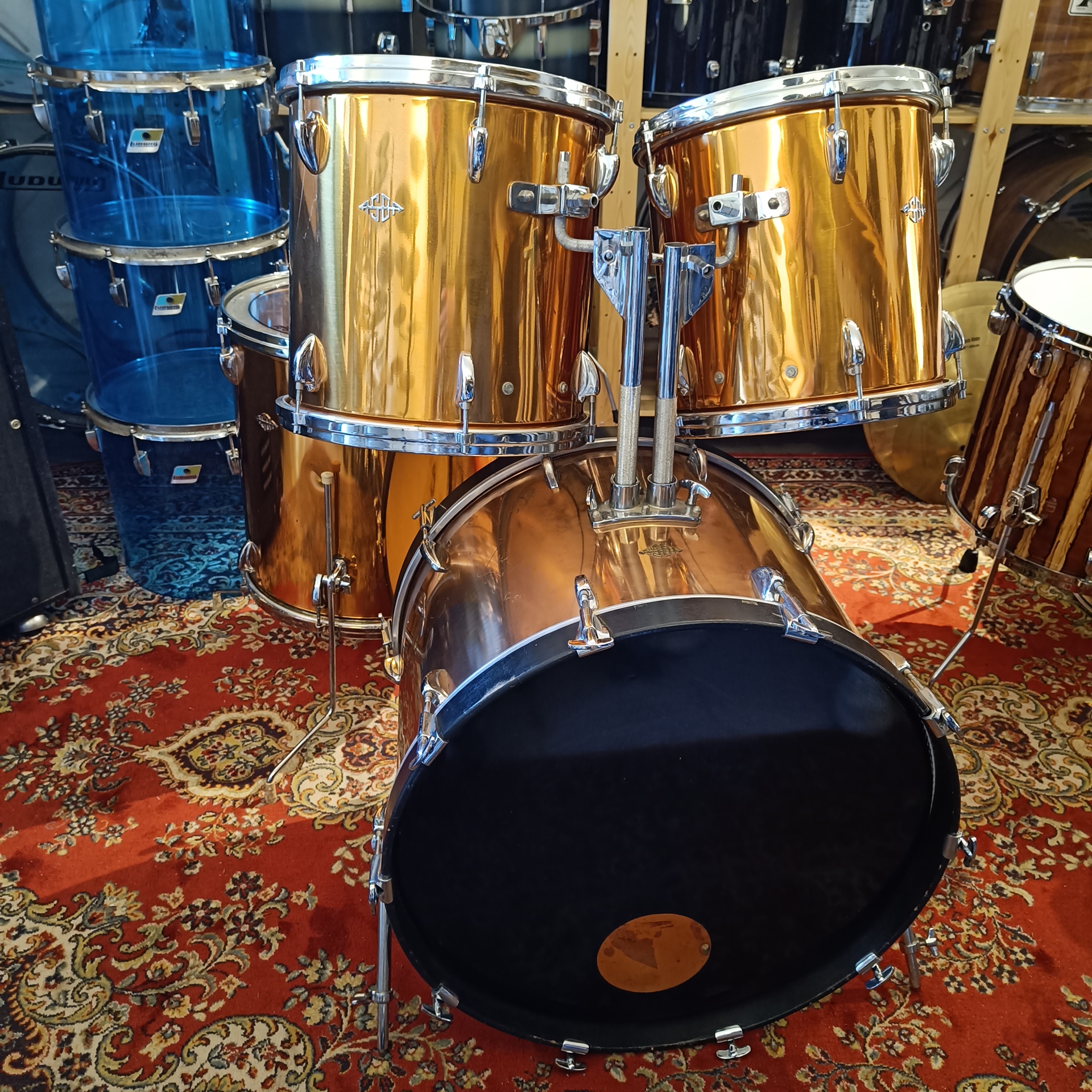 Asba Copper 22"x16" 12"x12" 13"x13" 16"x17" Vintage 70's