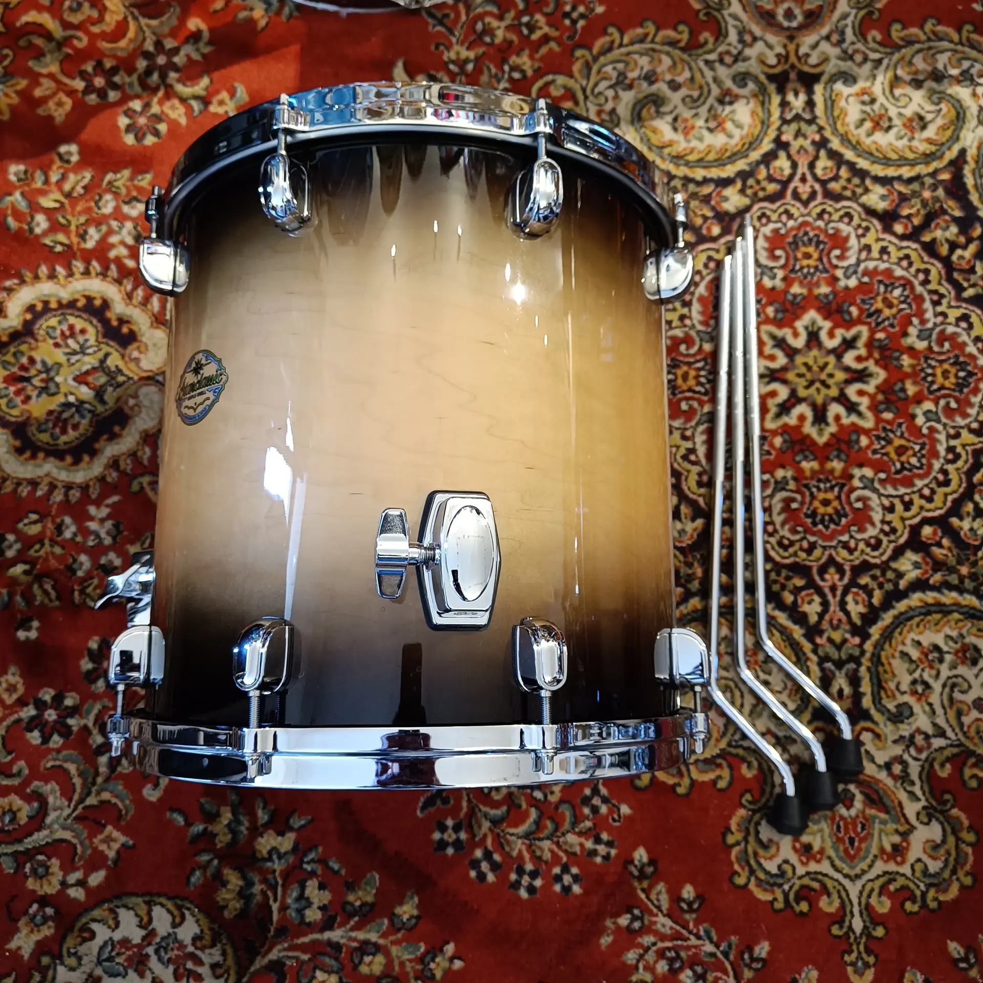 Tama Starclassic Maple Floor Tom 14"x14" Made in Japan Antique Natural Burst