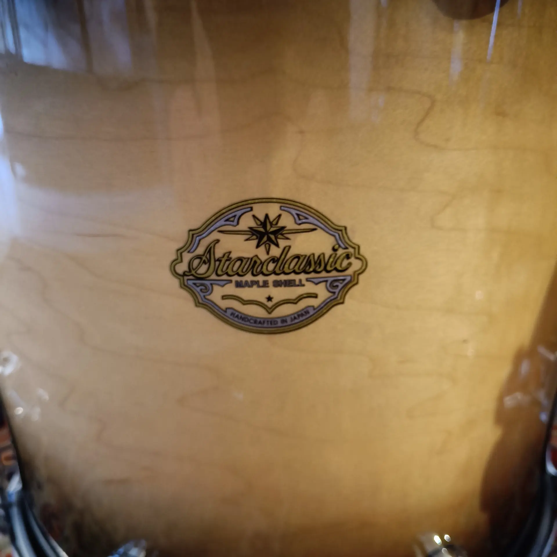 Tama Starclassic Maple Floor Tom 14"x14" Made in Japan Antique Natural Burst – Image 3