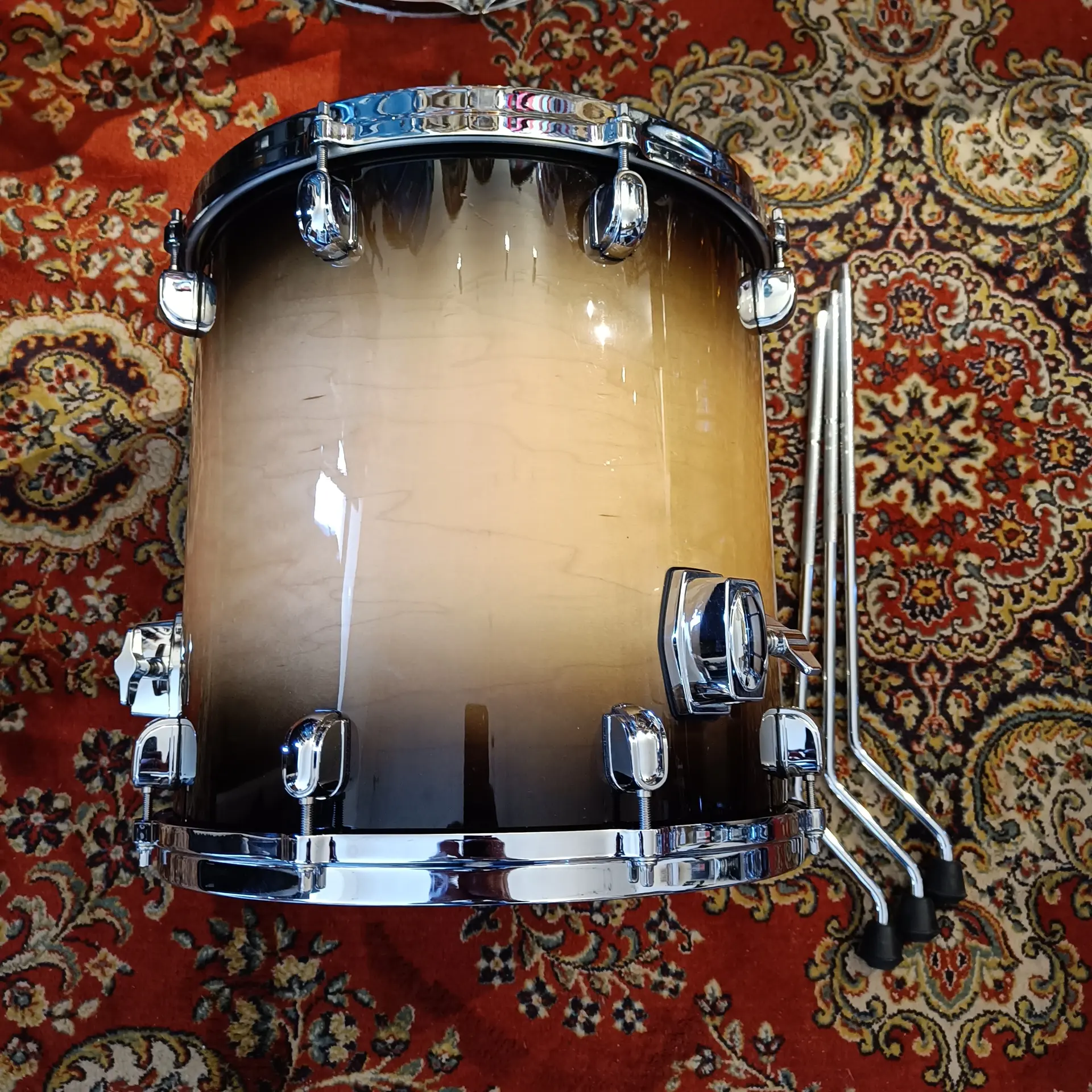 Tama Starclassic Maple Floor Tom 14"x14" Made in Japan Antique Natural Burst – Image 4