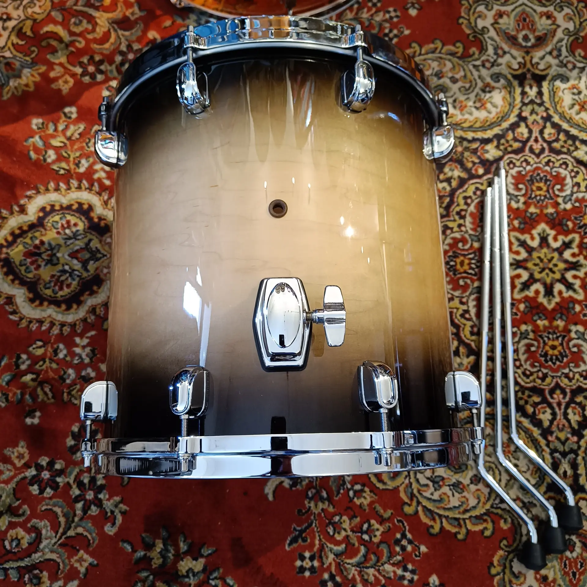 Tama Starclassic Maple Floor Tom 14"x14" Made in Japan Antique Natural Burst – Image 5