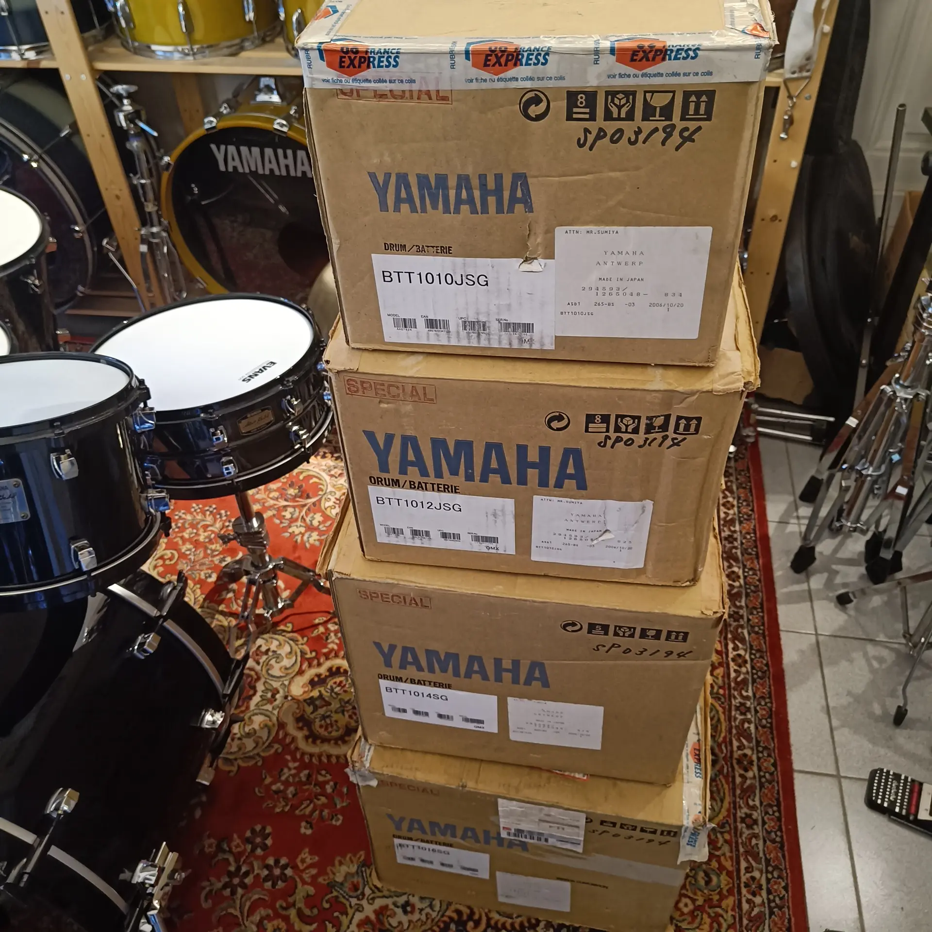 Yamaha Steve Gadd 30th Anniversary Drum Kit 22"x14" 10"x7,5" 12"x8" 14"x12" 16"x14" + snare 14"x5,5" Made in Japan - Image 19