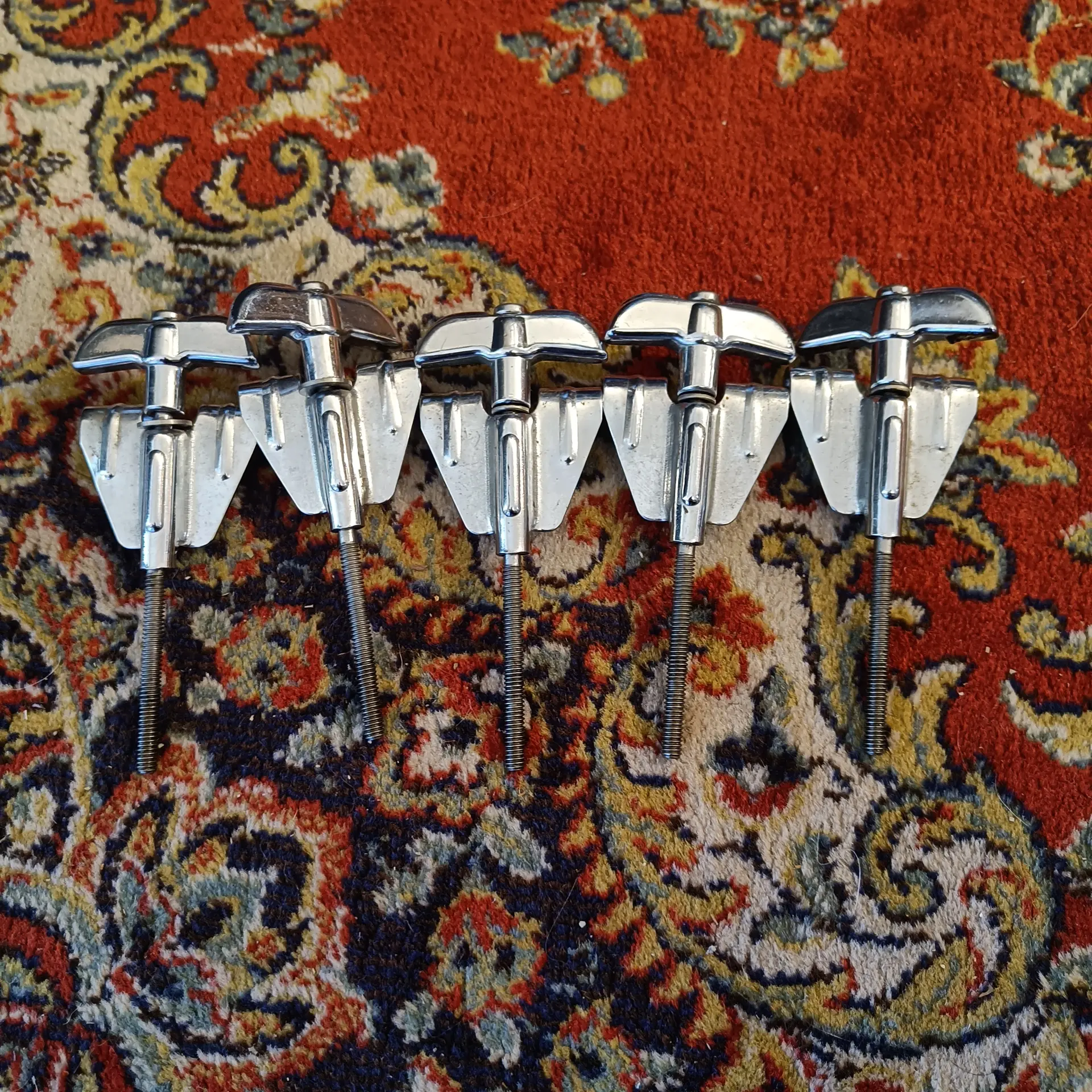 Rogers Bass Drum T-Rods & Claws X5 Vintage Late 70's